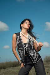 Moonstone black vest