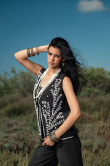 Moonstone black vest