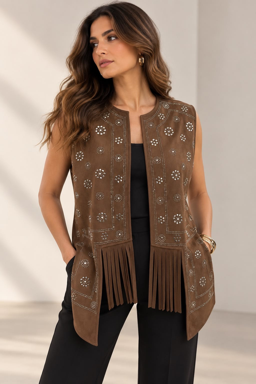 Tera vest Brown
