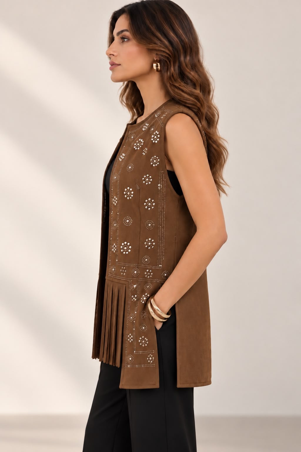 Tera vest Brown