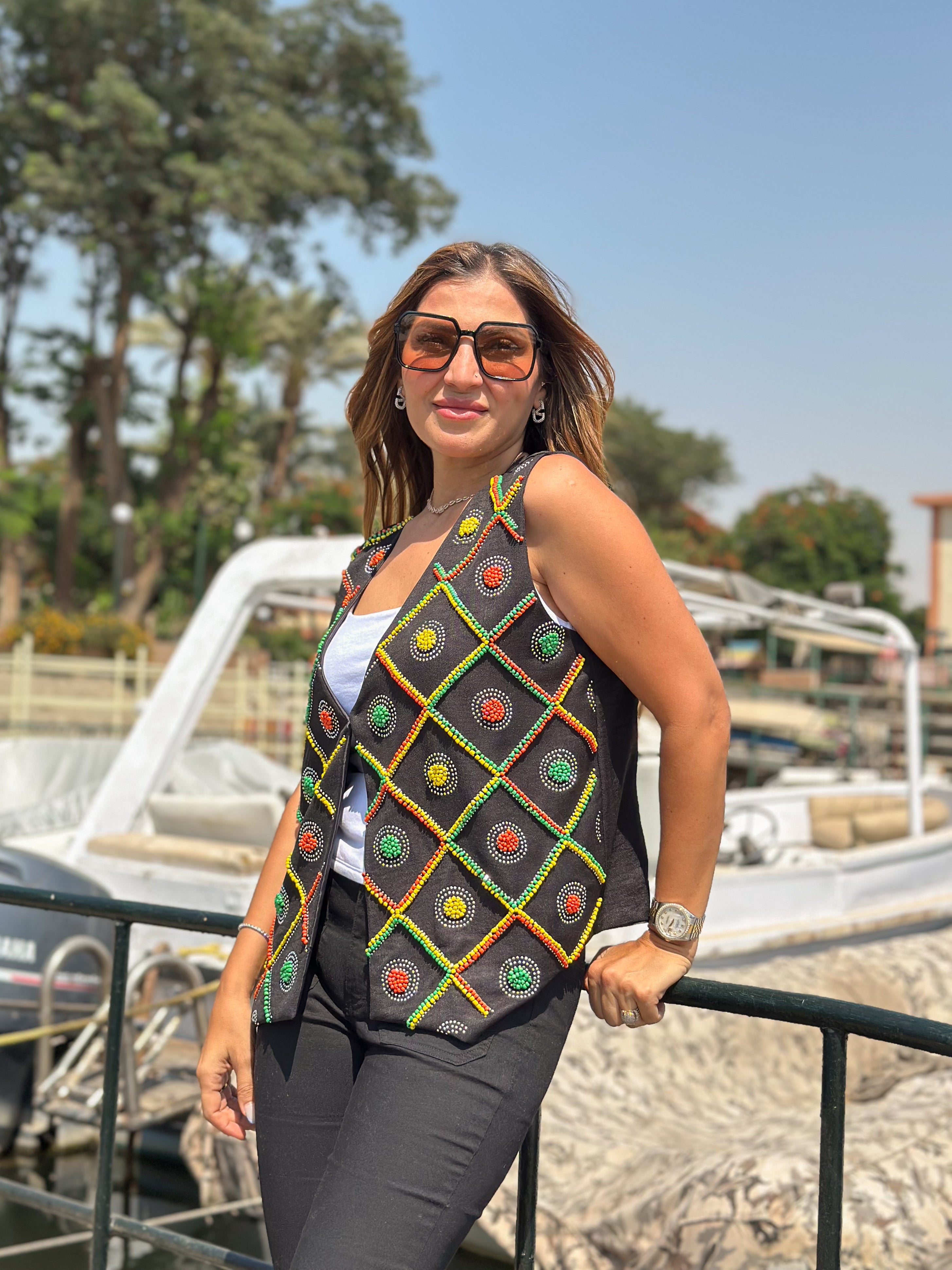 Black color carnival vest