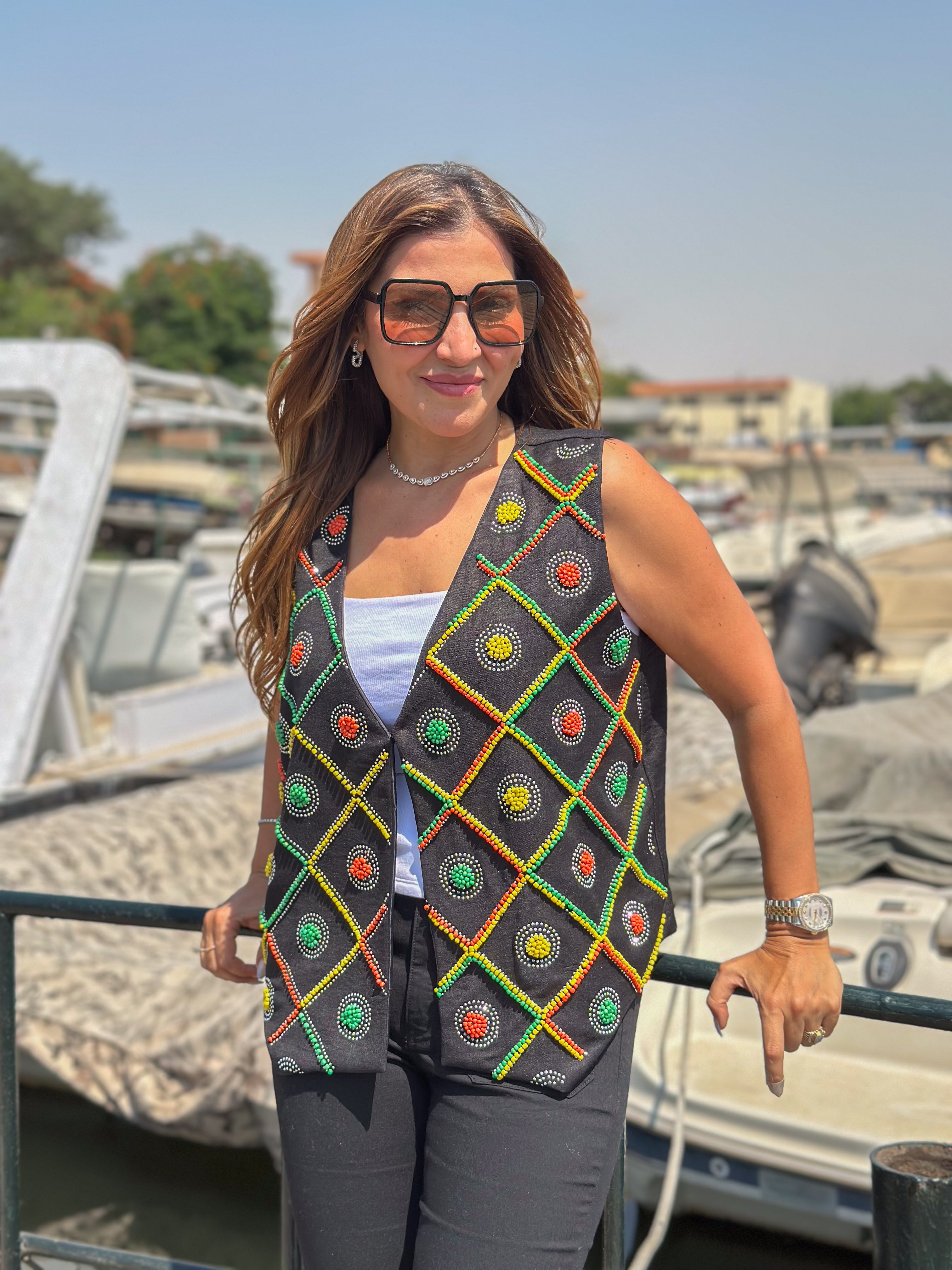 Black color carnival vest