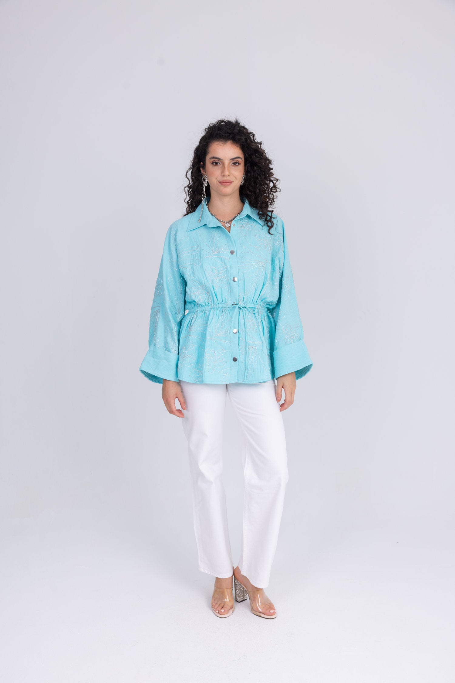 Sketch Shirt in Turquoise