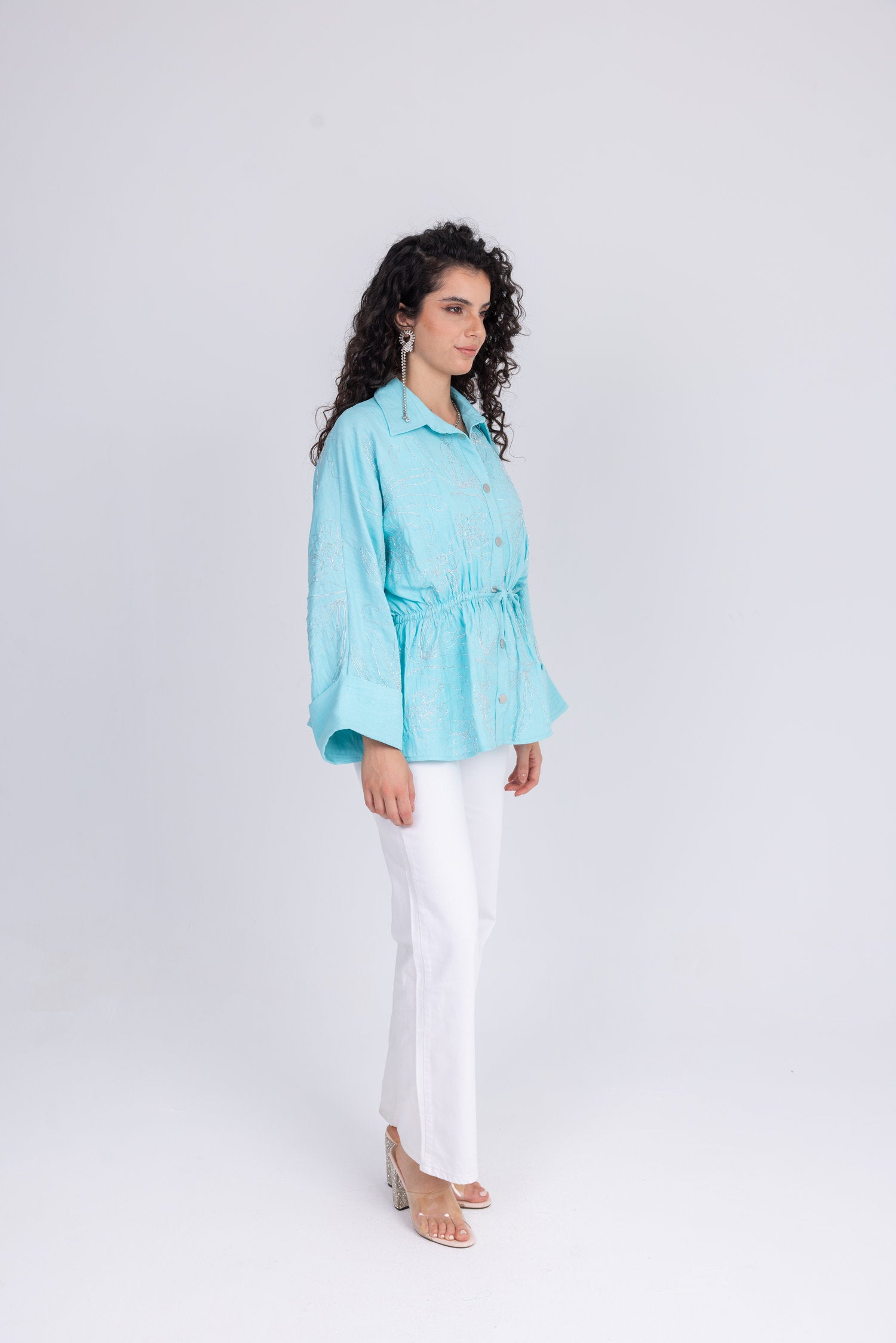 Sketch Shirt in Turquoise