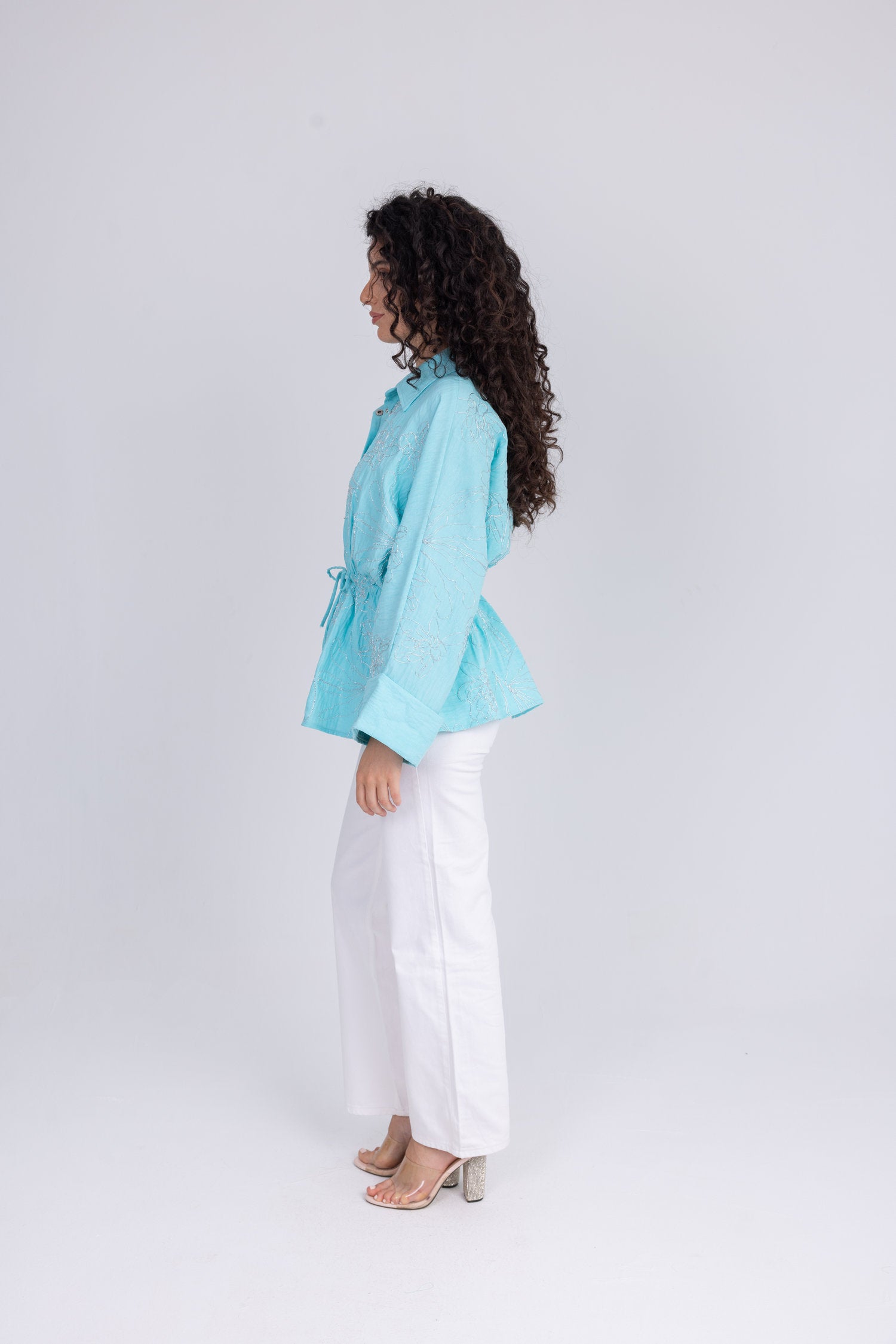 Sketch Shirt in Turquoise