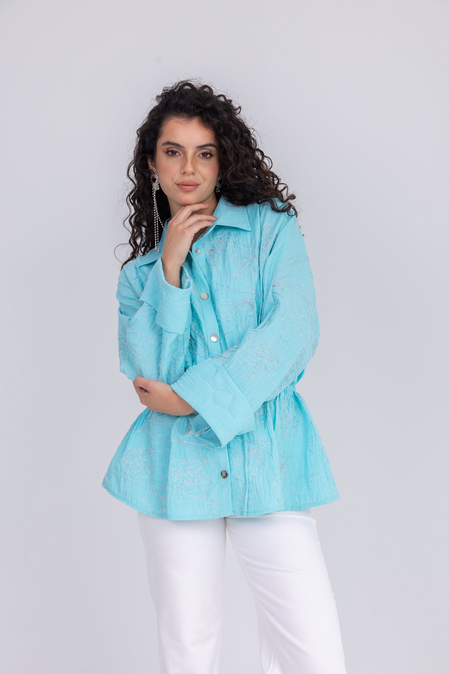 Sketch Shirt in Turquoise