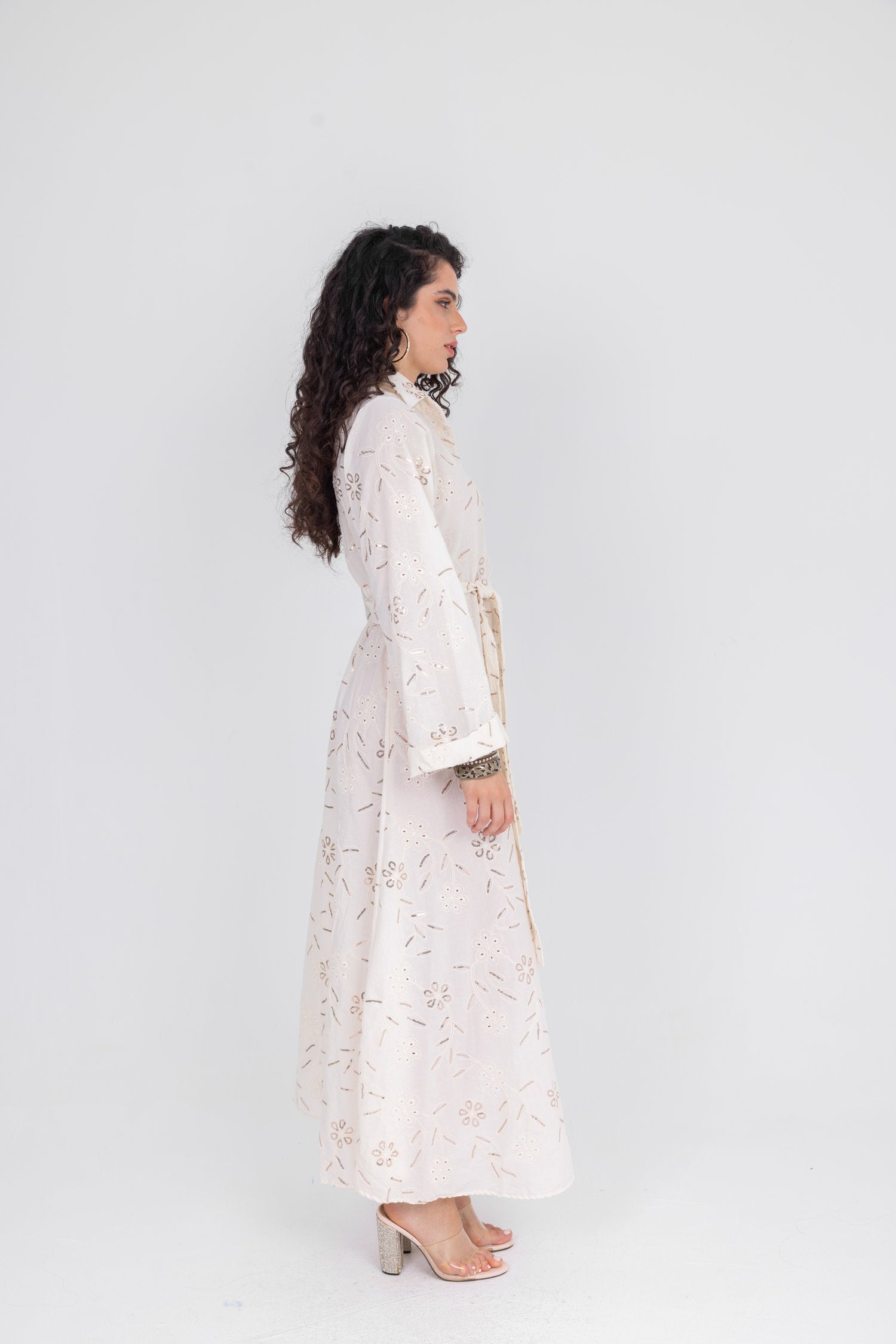 Blanc Long Sleeve Dress
