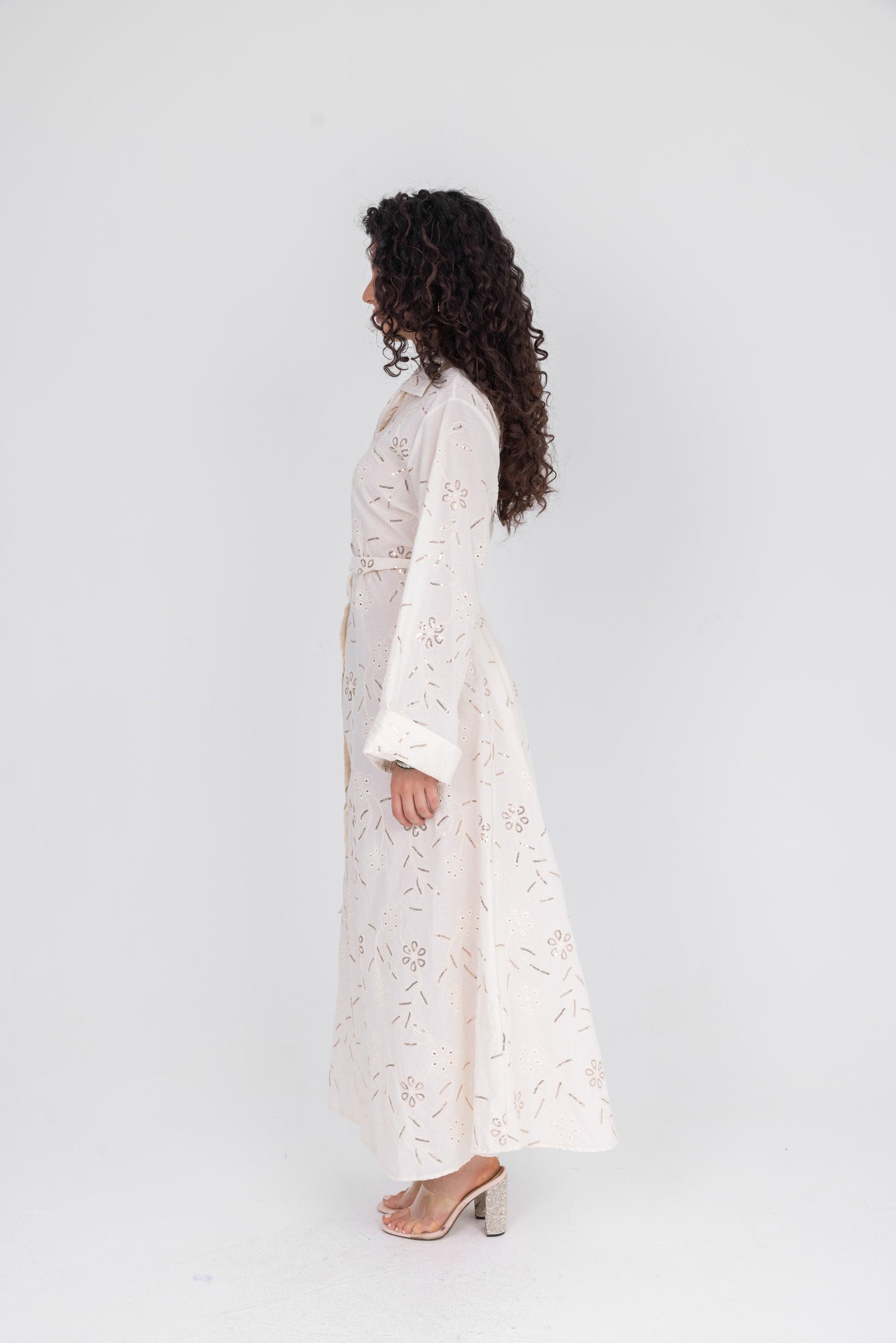 Blanc Long Sleeve Dress