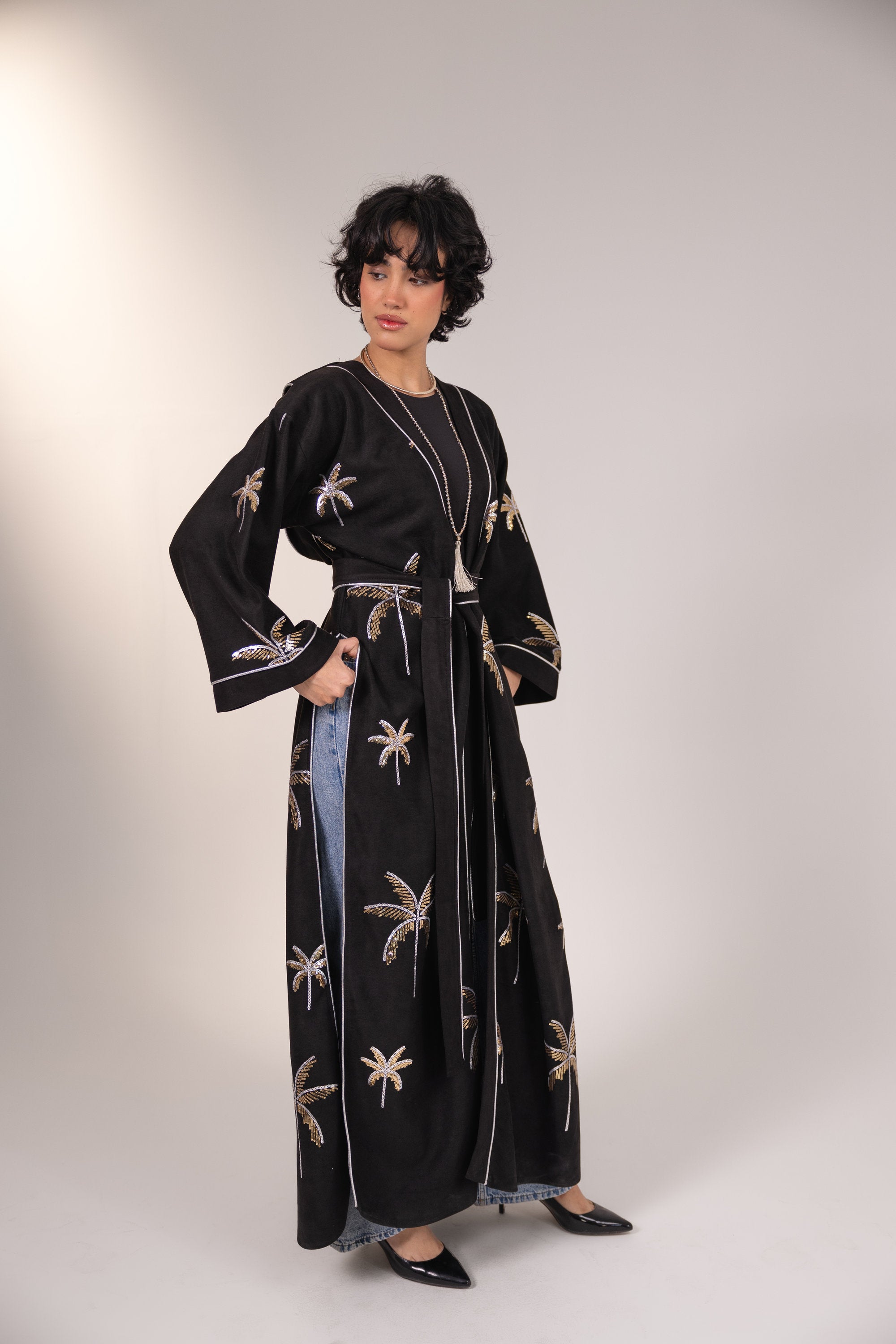 Samia Kaftan in Black