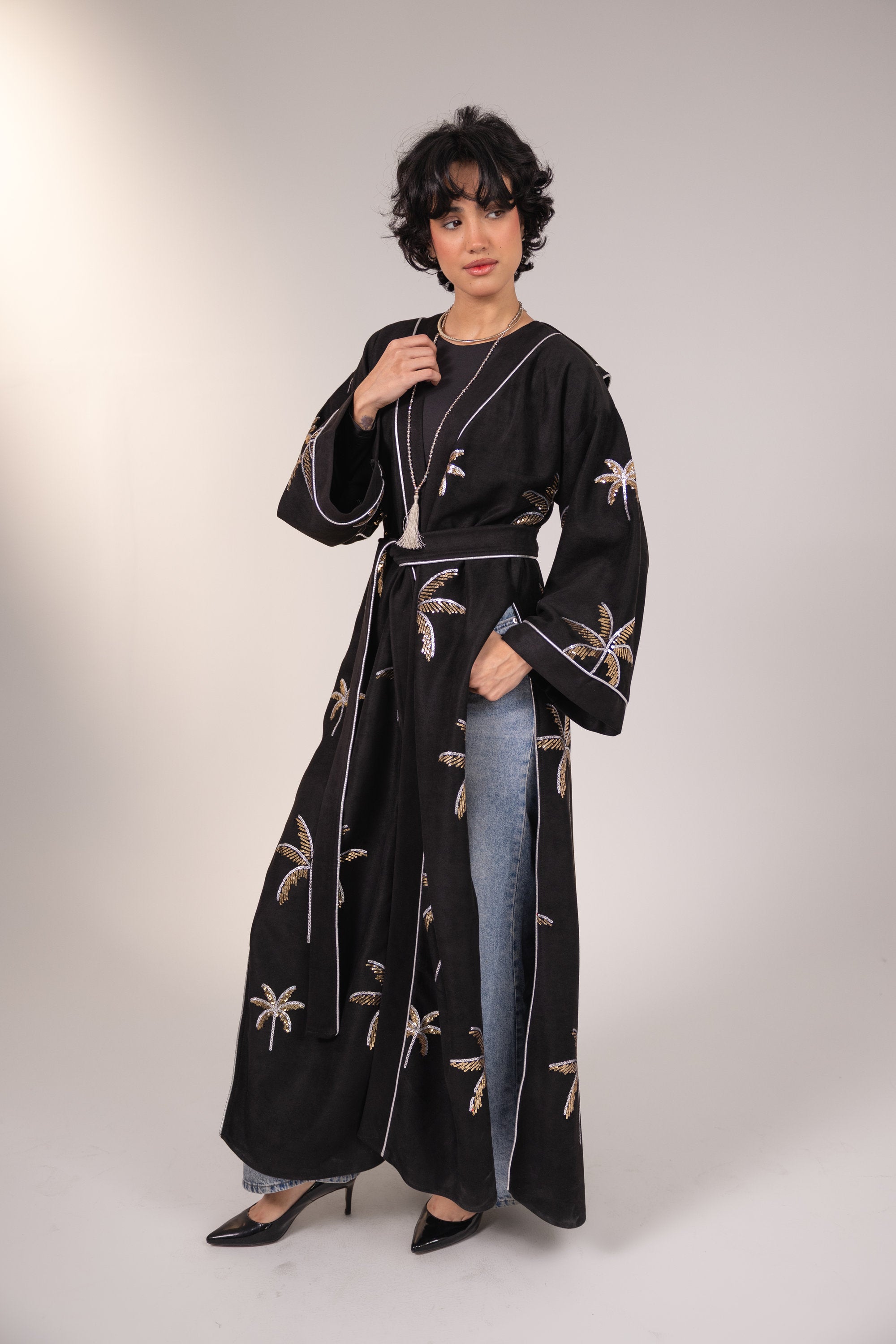 Samia Kaftan in Black