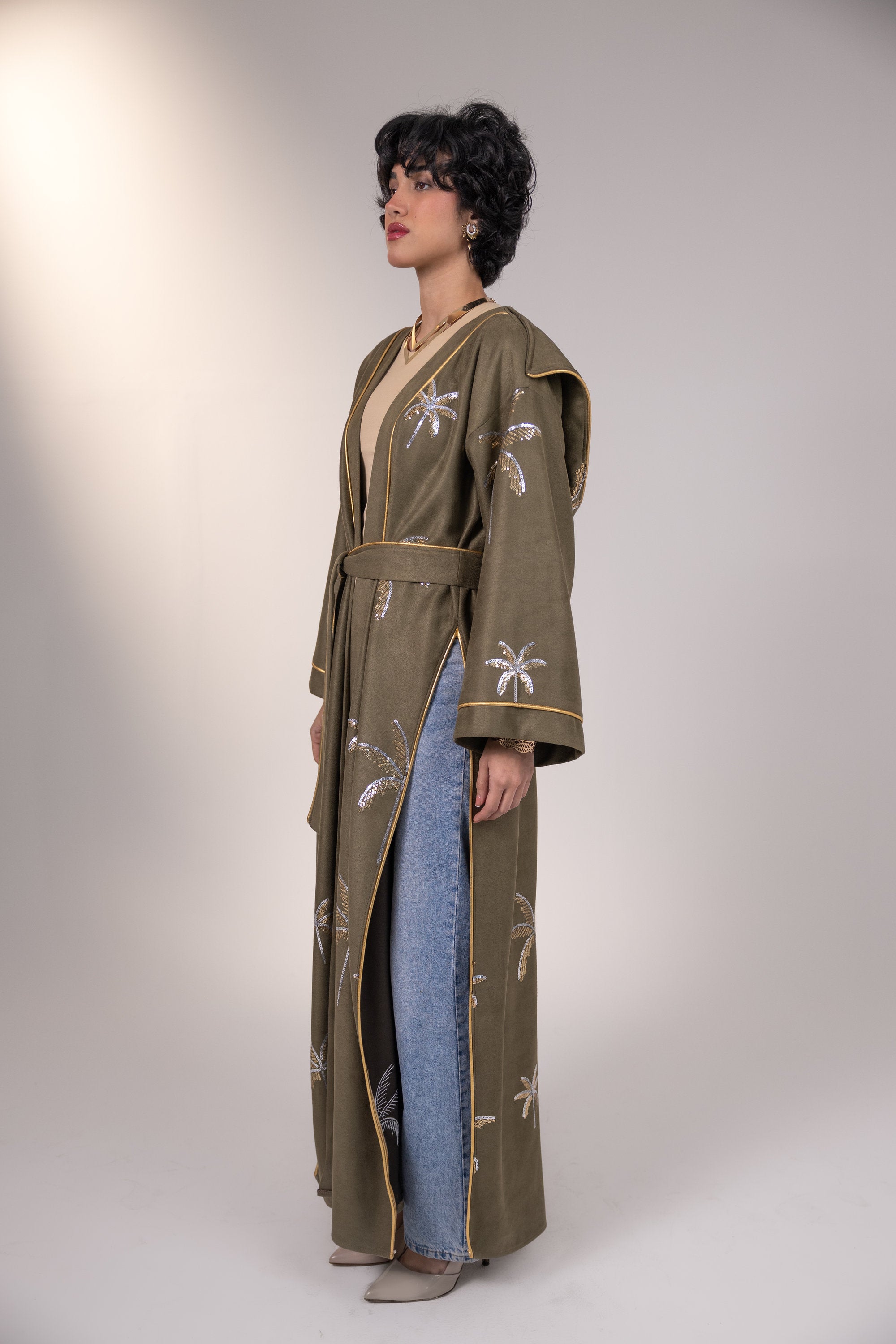 Samia Kaftan in Olive