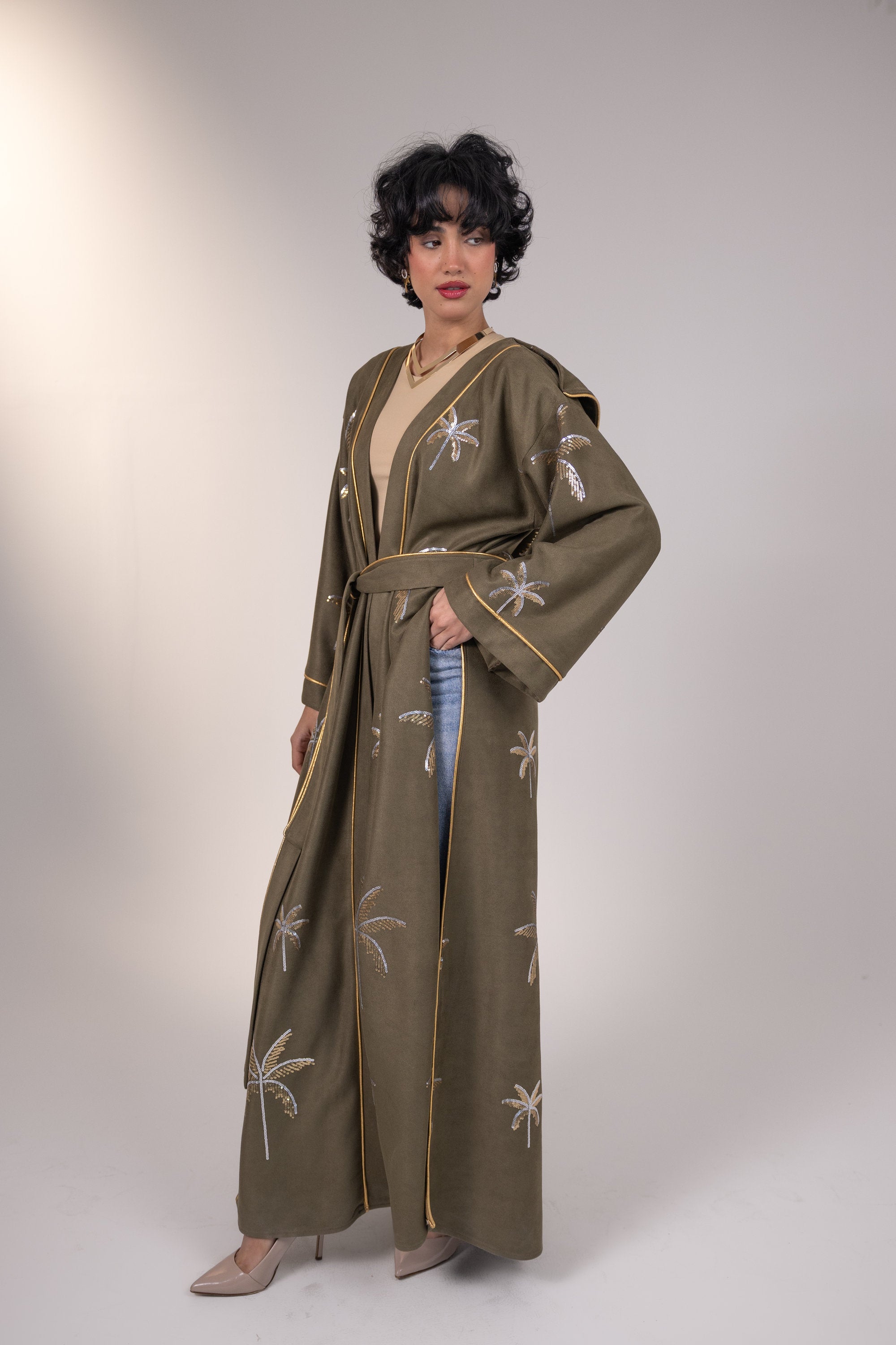 Samia Kaftan in Olive