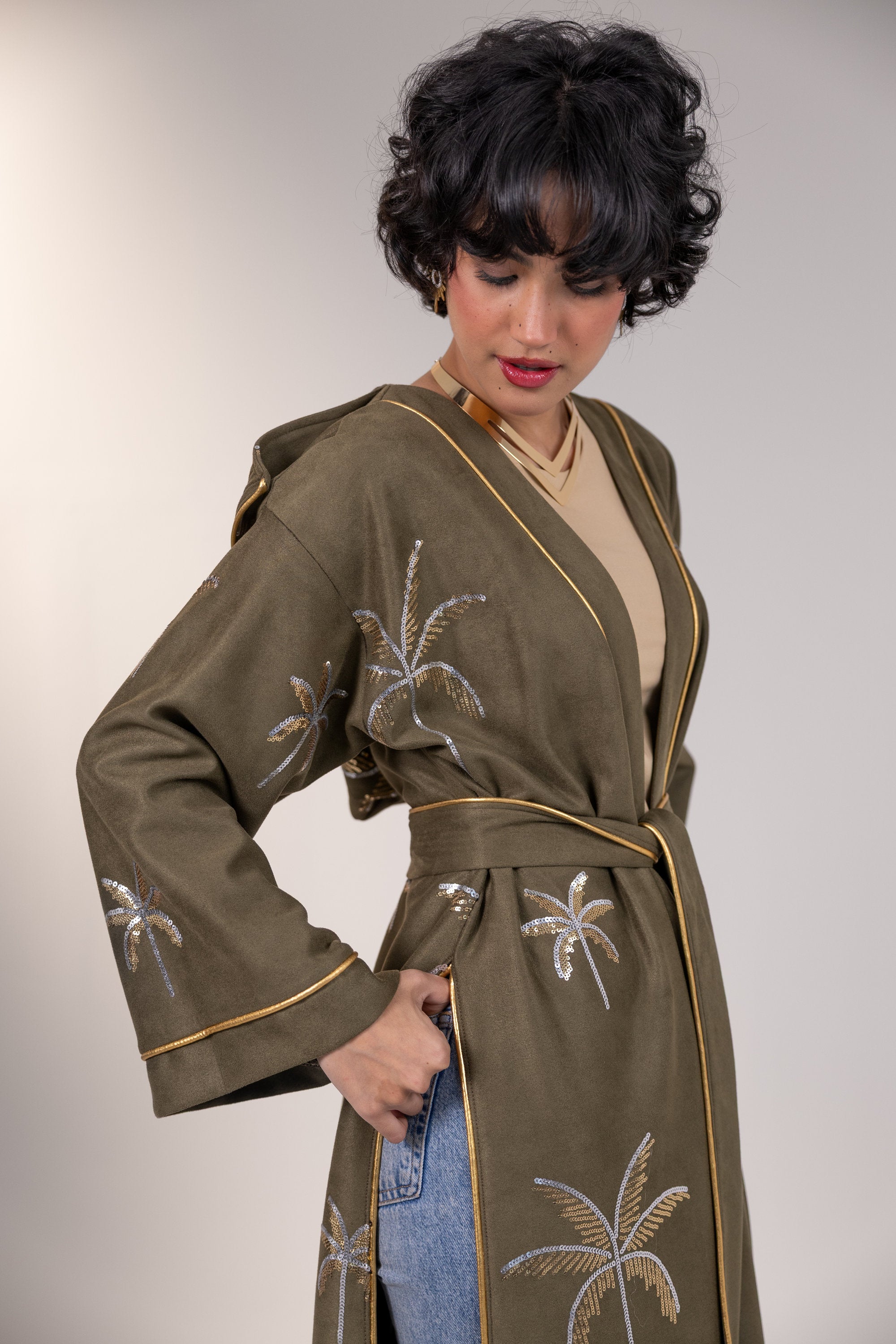 Samia Kaftan in Olive