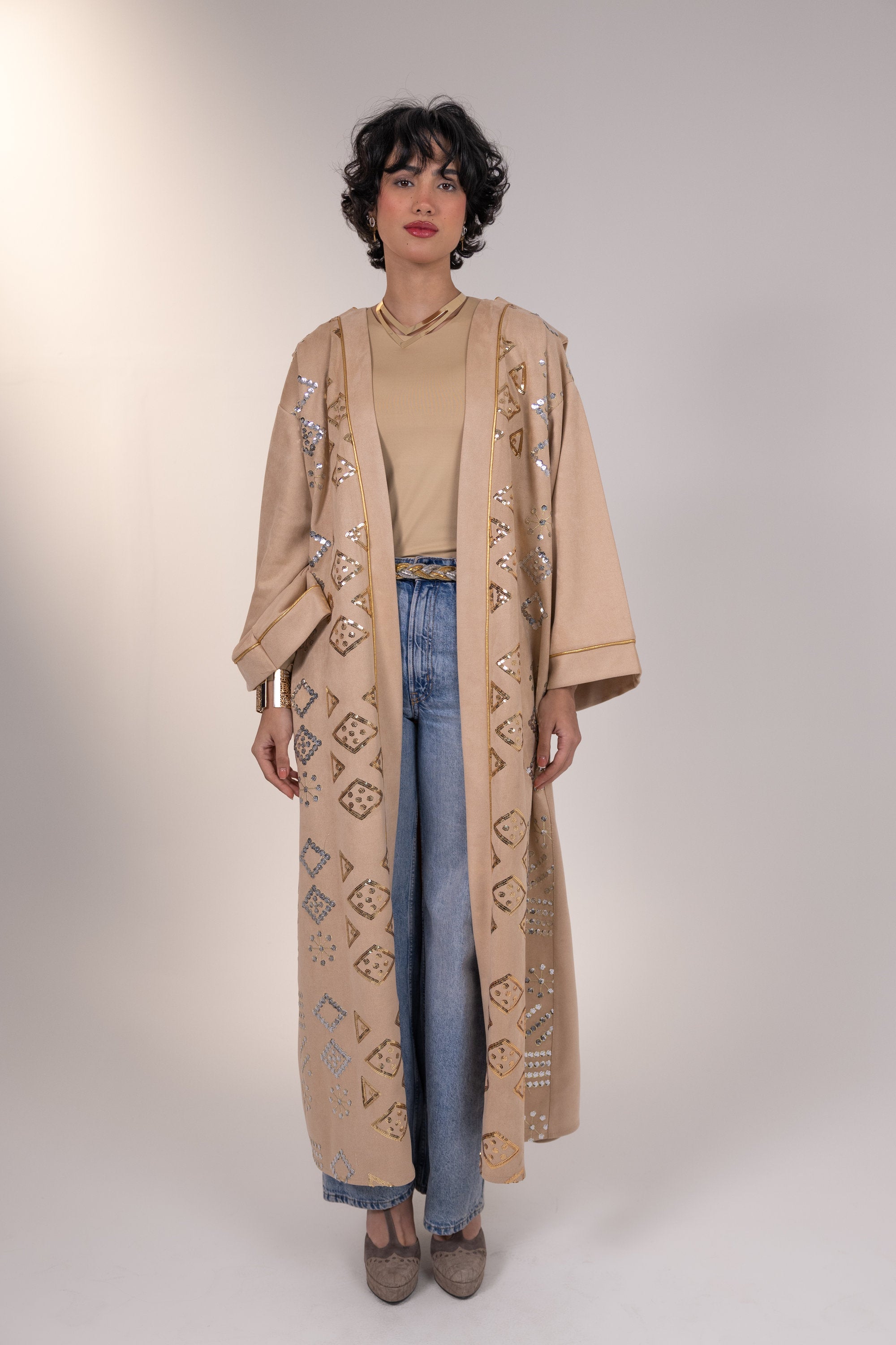 Mounira Kaftan in Beige