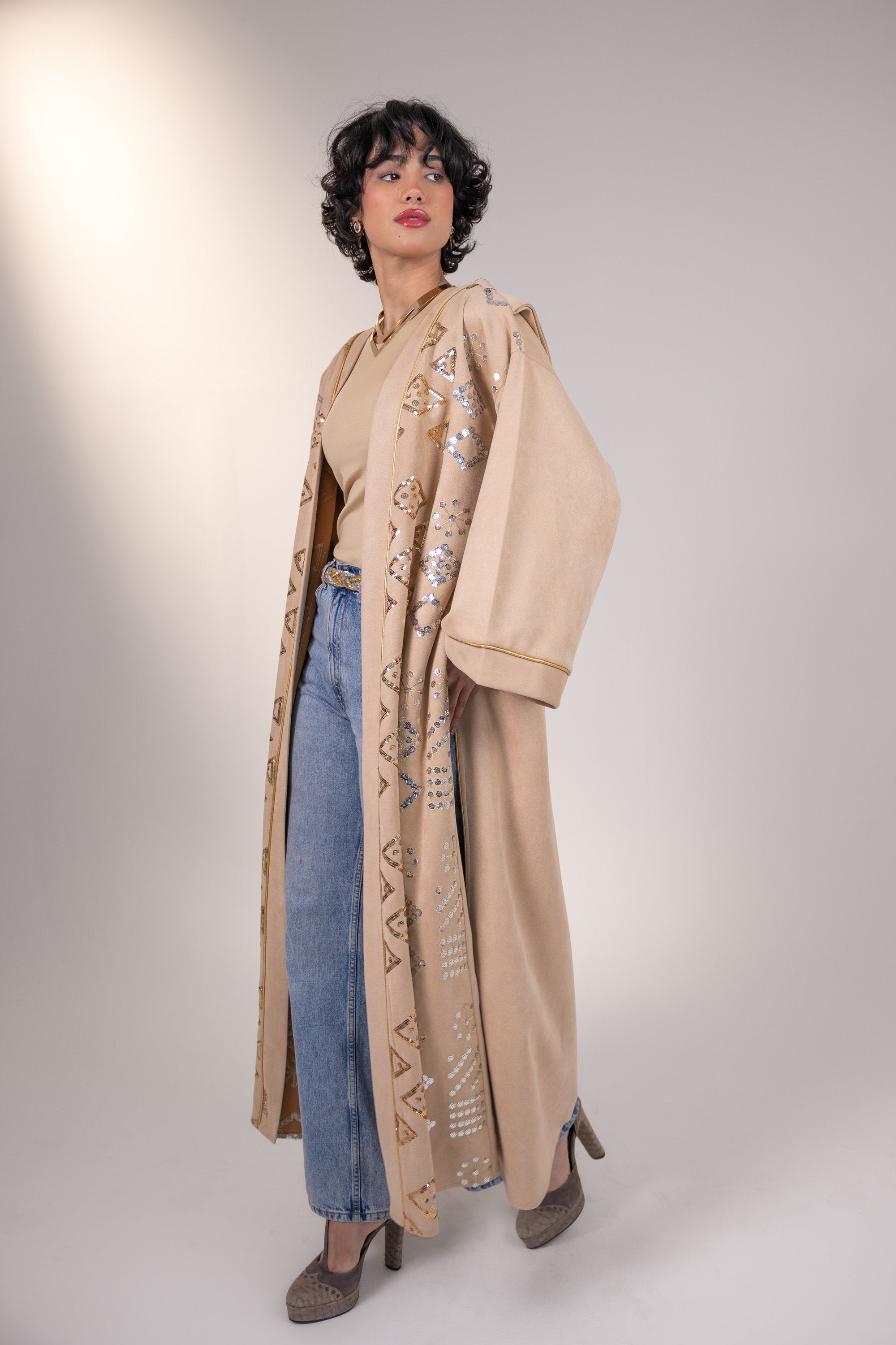 Mounira Kaftan in Beige
