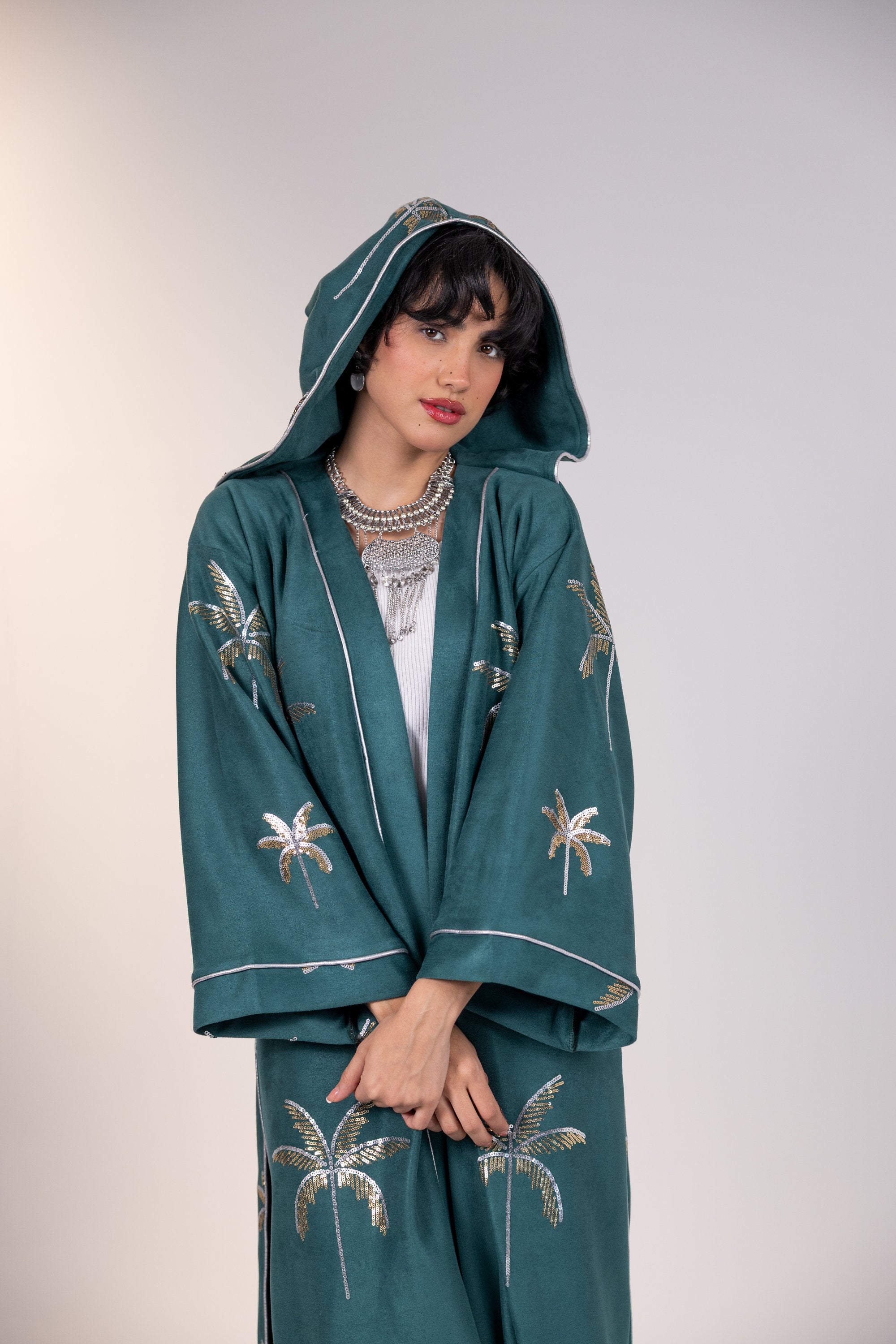 Samia Kaftan in Teal