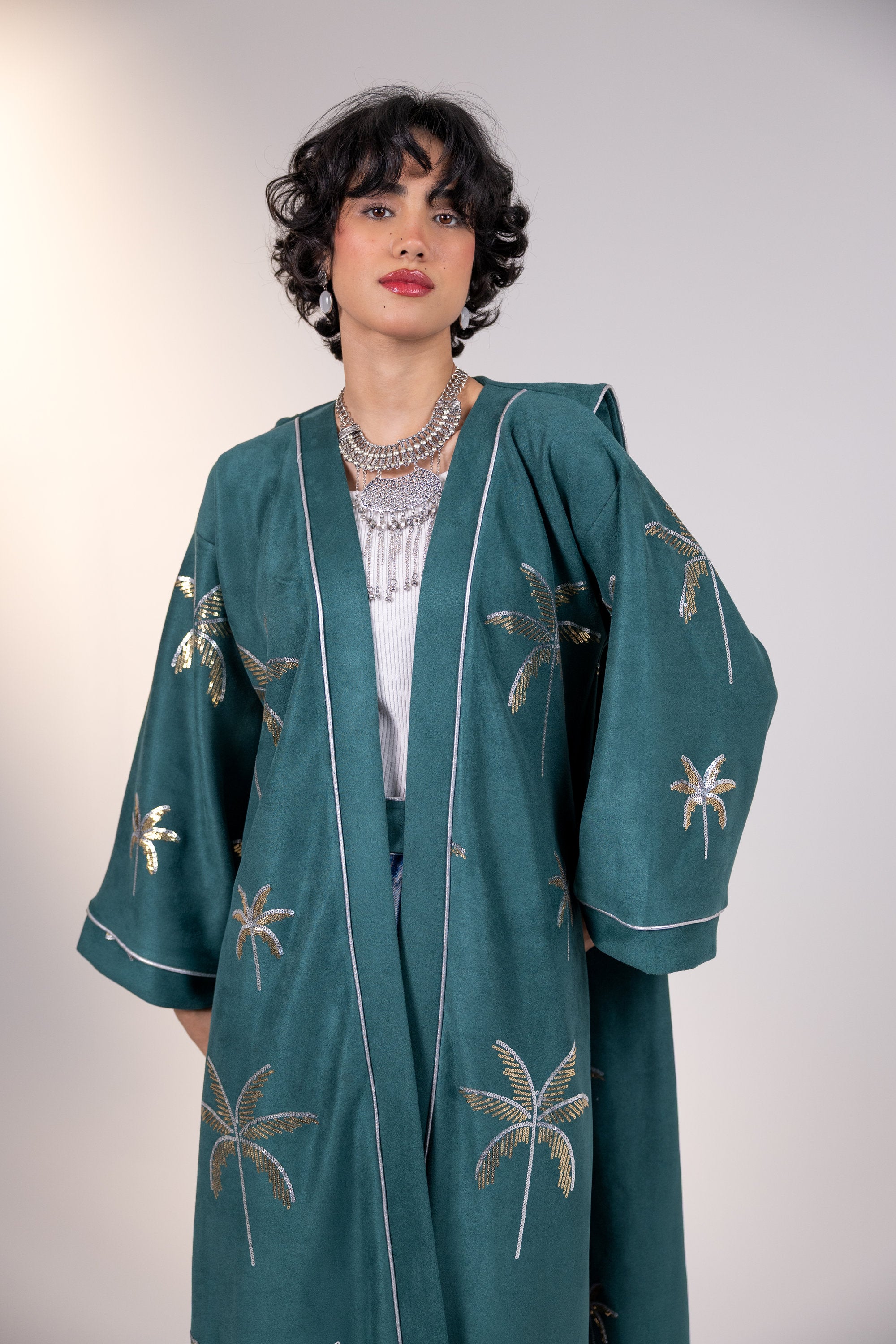 Samia Kaftan in Teal