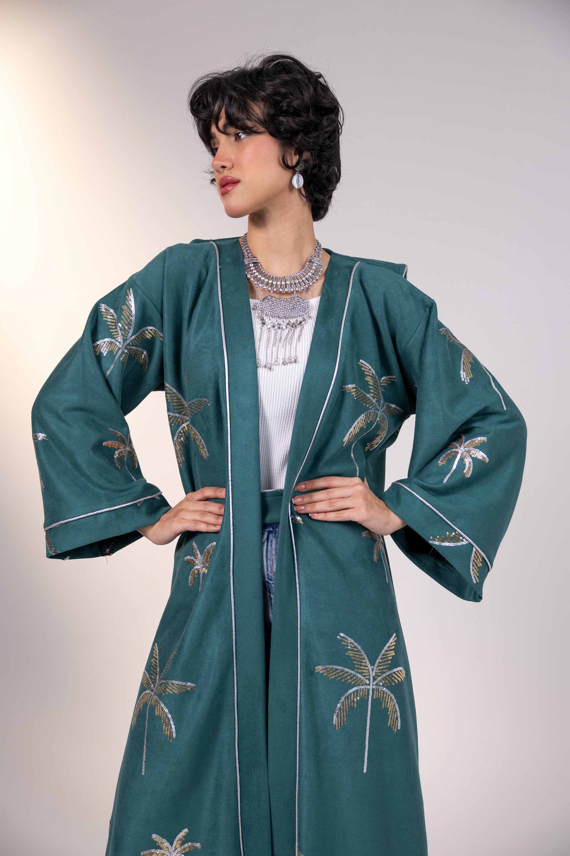 Samia Kaftan in Teal