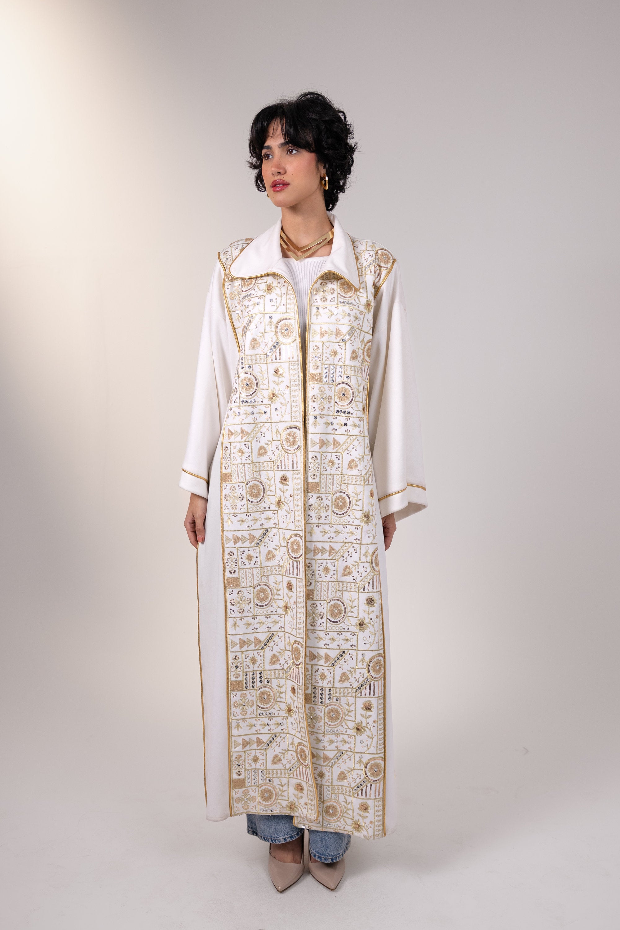 Layla Kaftan in Off White