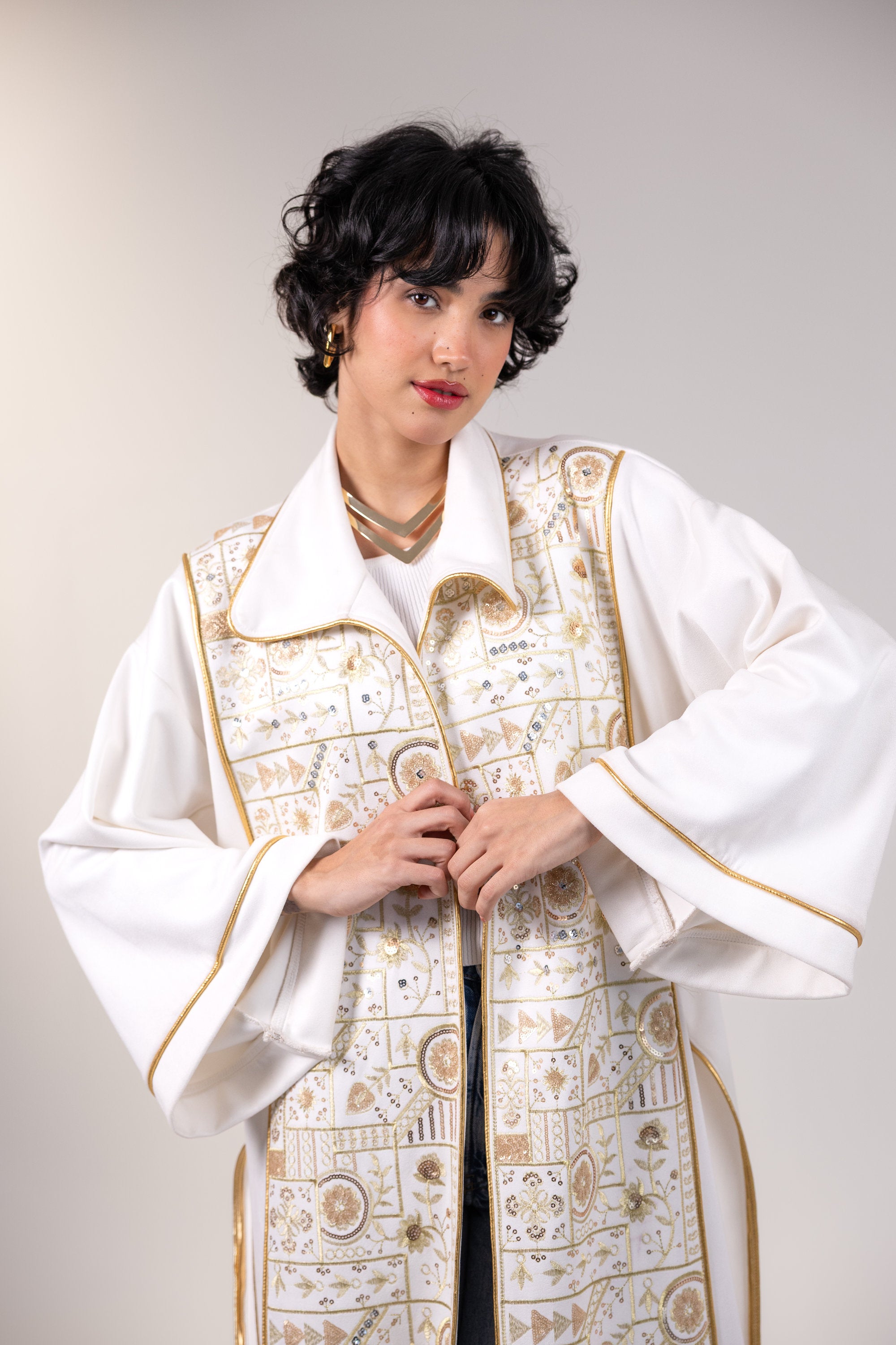 Layla Kaftan in Off White