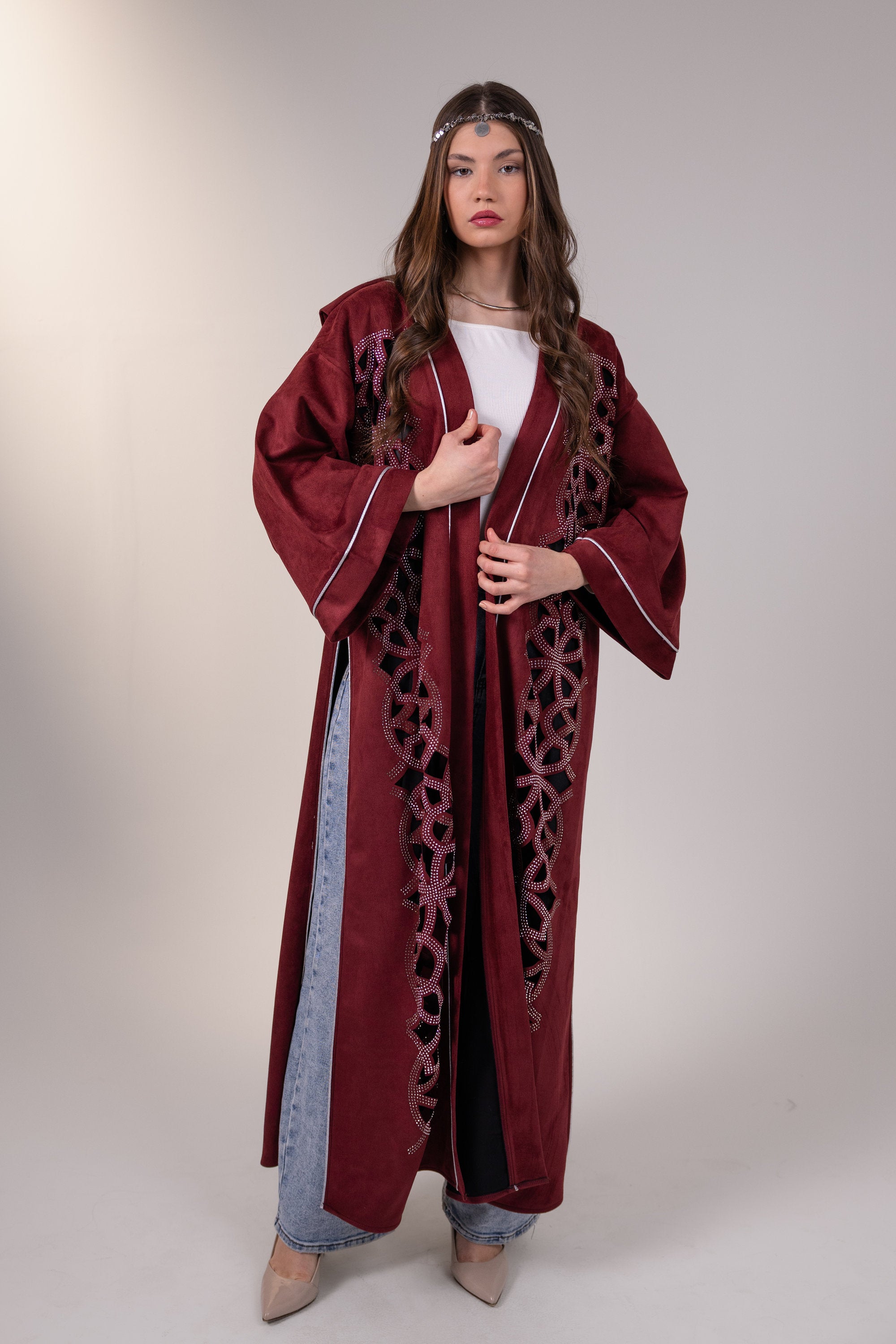 Bahia Kaftan in Maroon