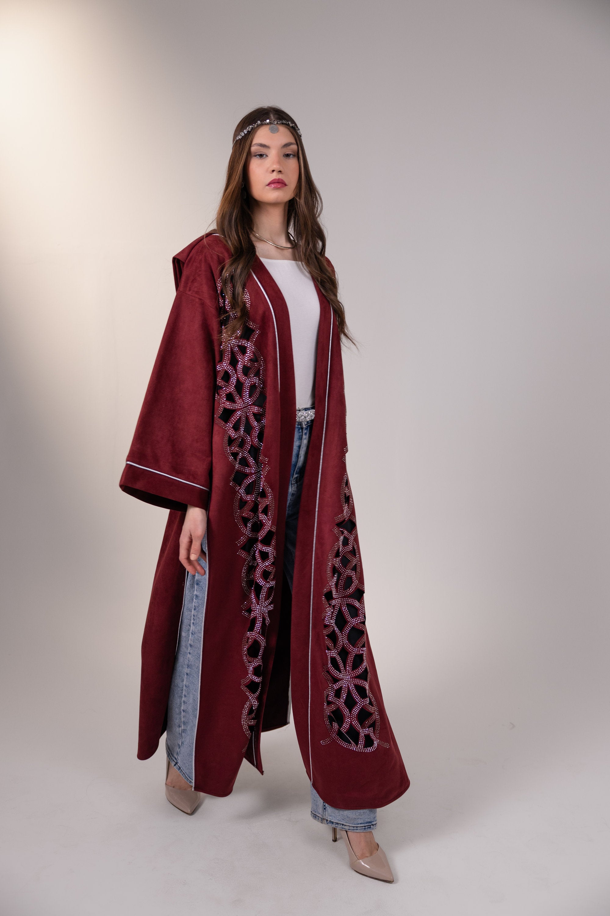 Bahia Kaftan in Maroon