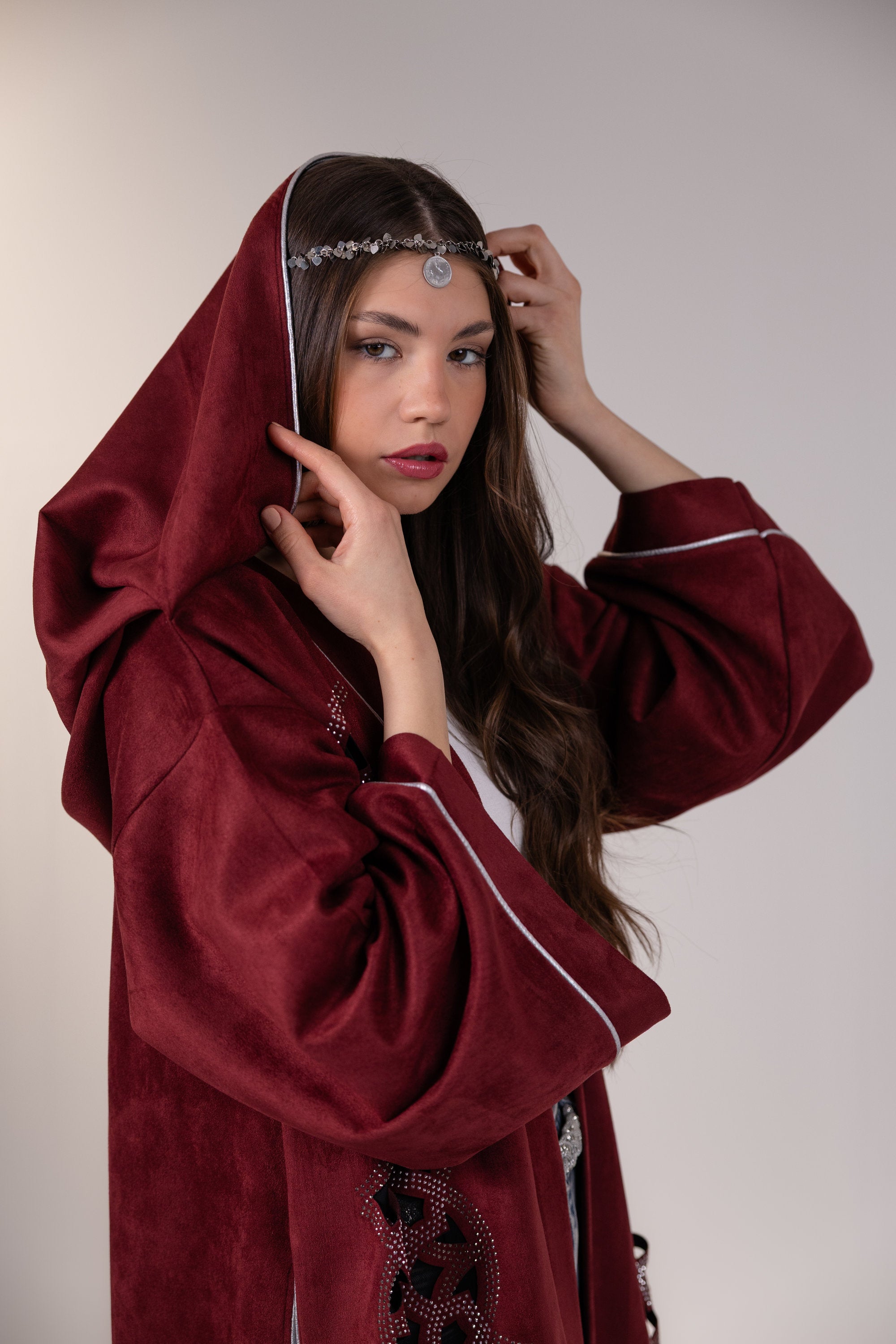 Bahia Kaftan in Maroon