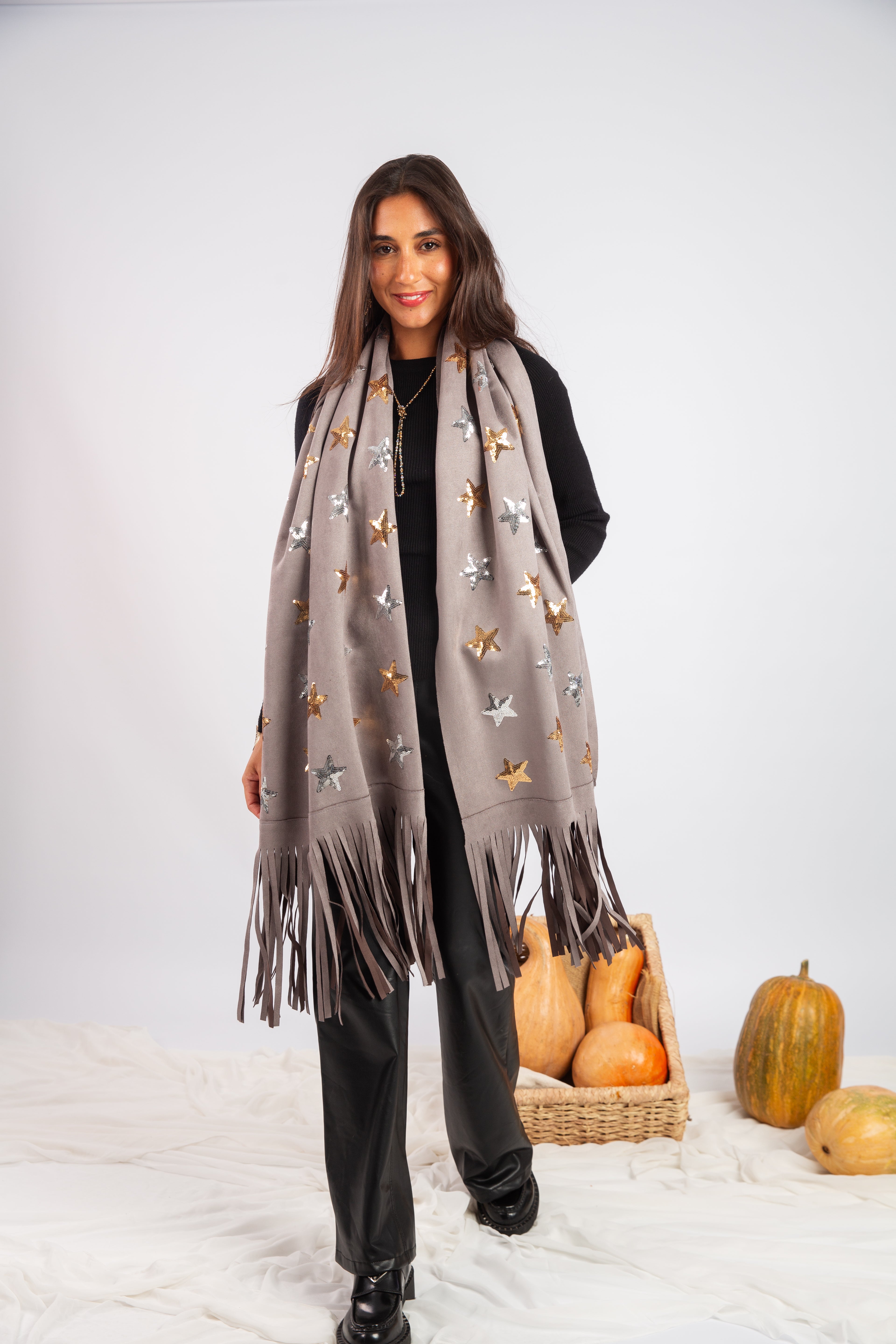 Star scarf Gray