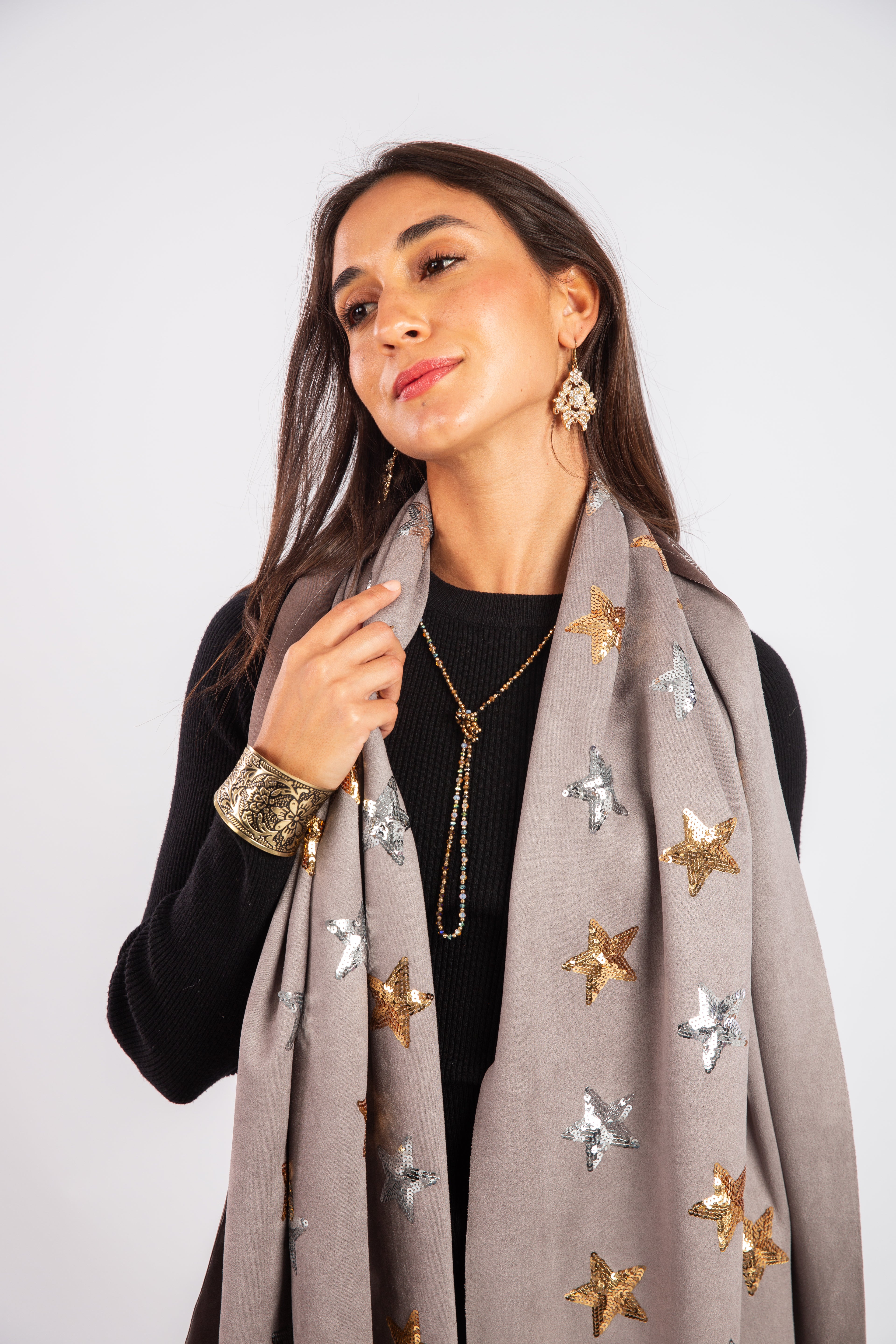 Star scarf Gray