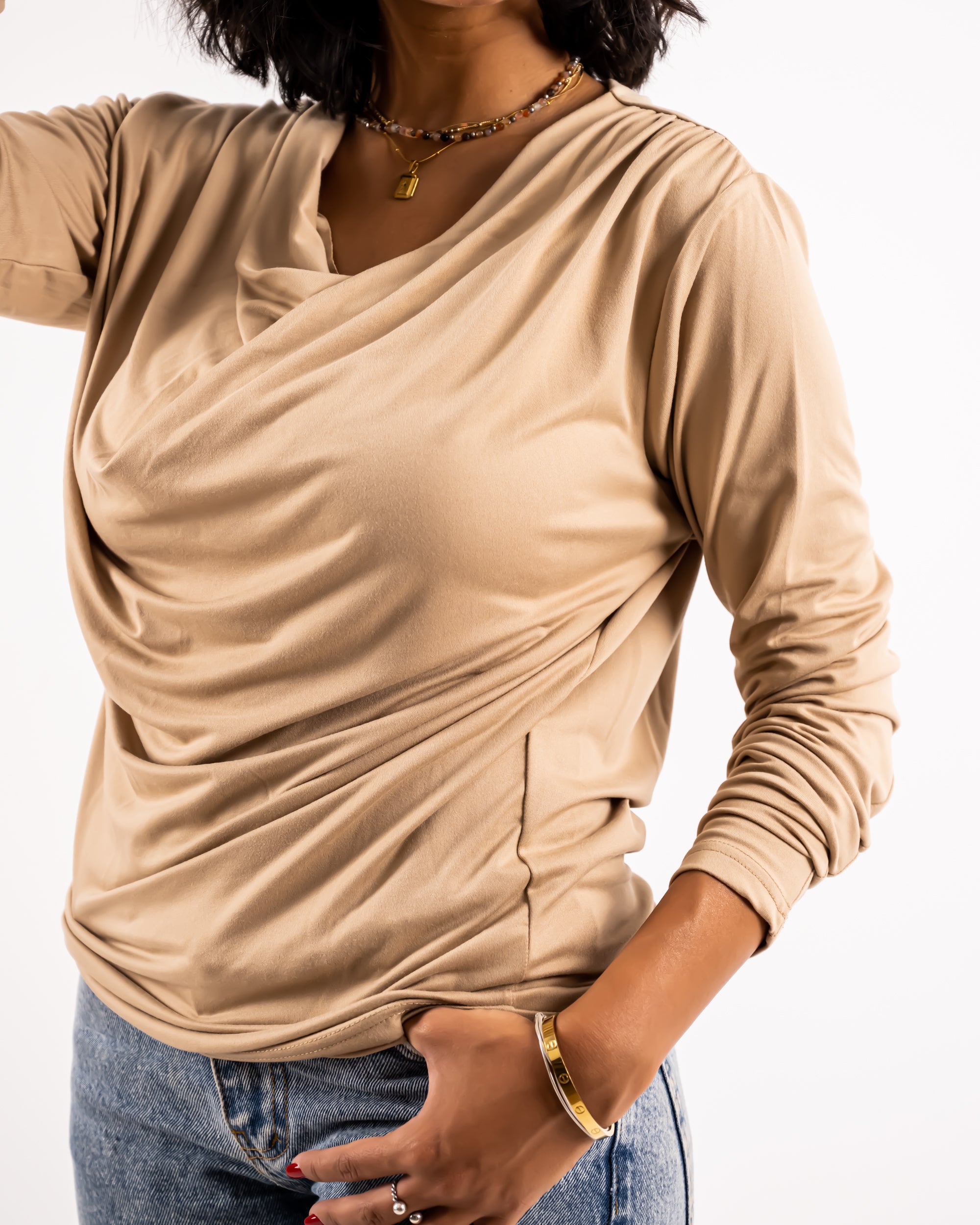 Basic Top In Beige