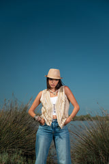 Sparkle Beige Vest