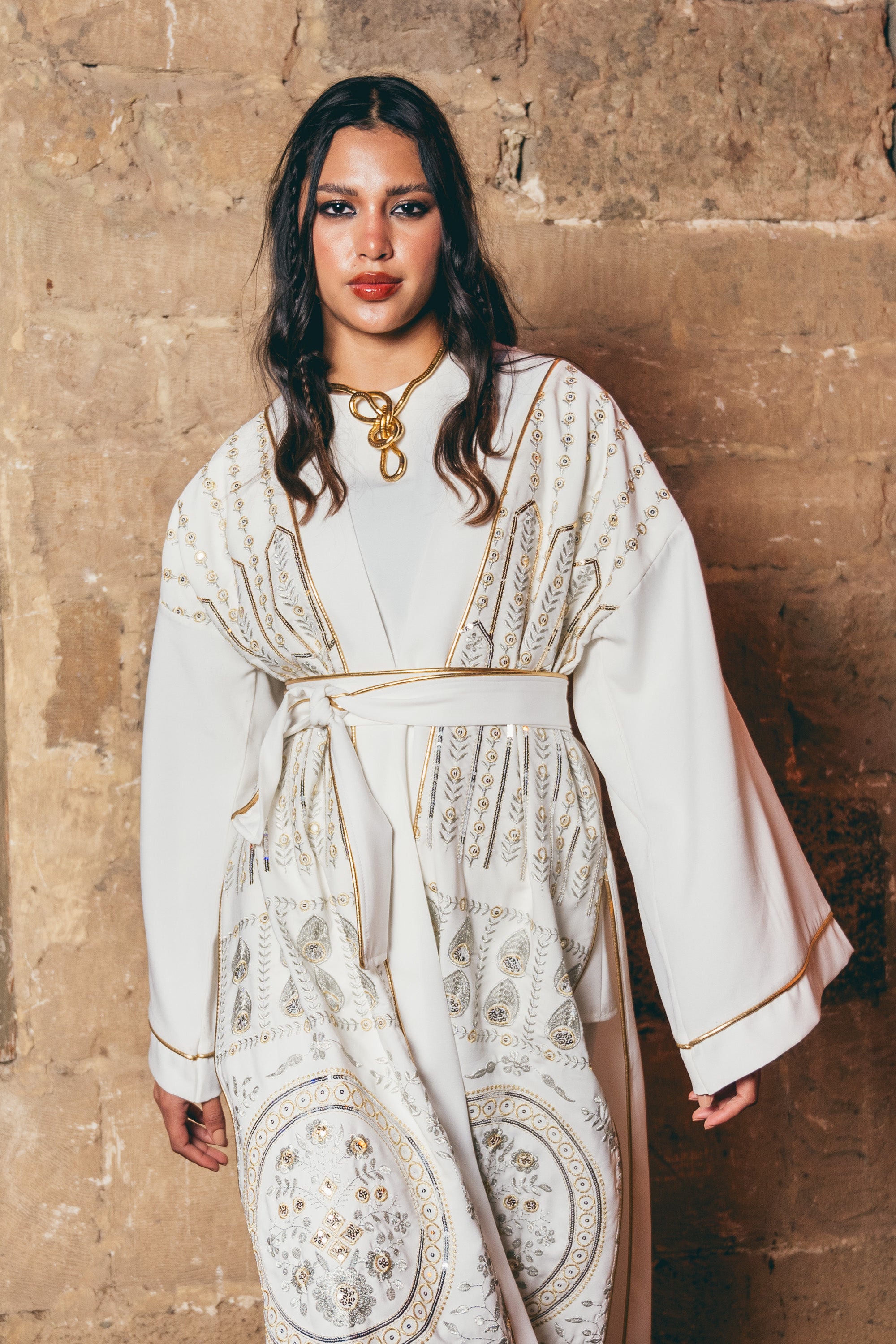 Gawaher Kaftan _ White