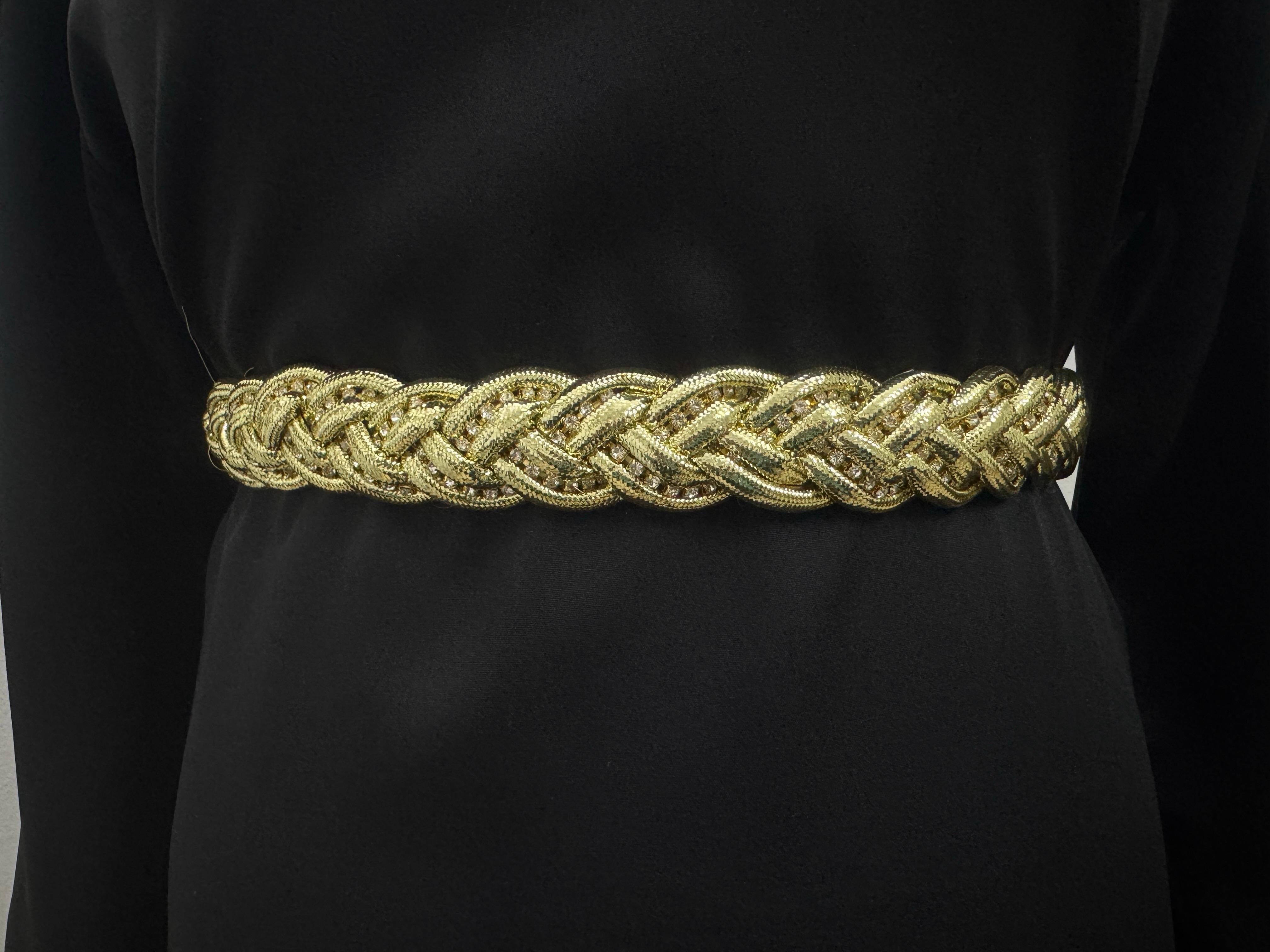 Braided light gold belt