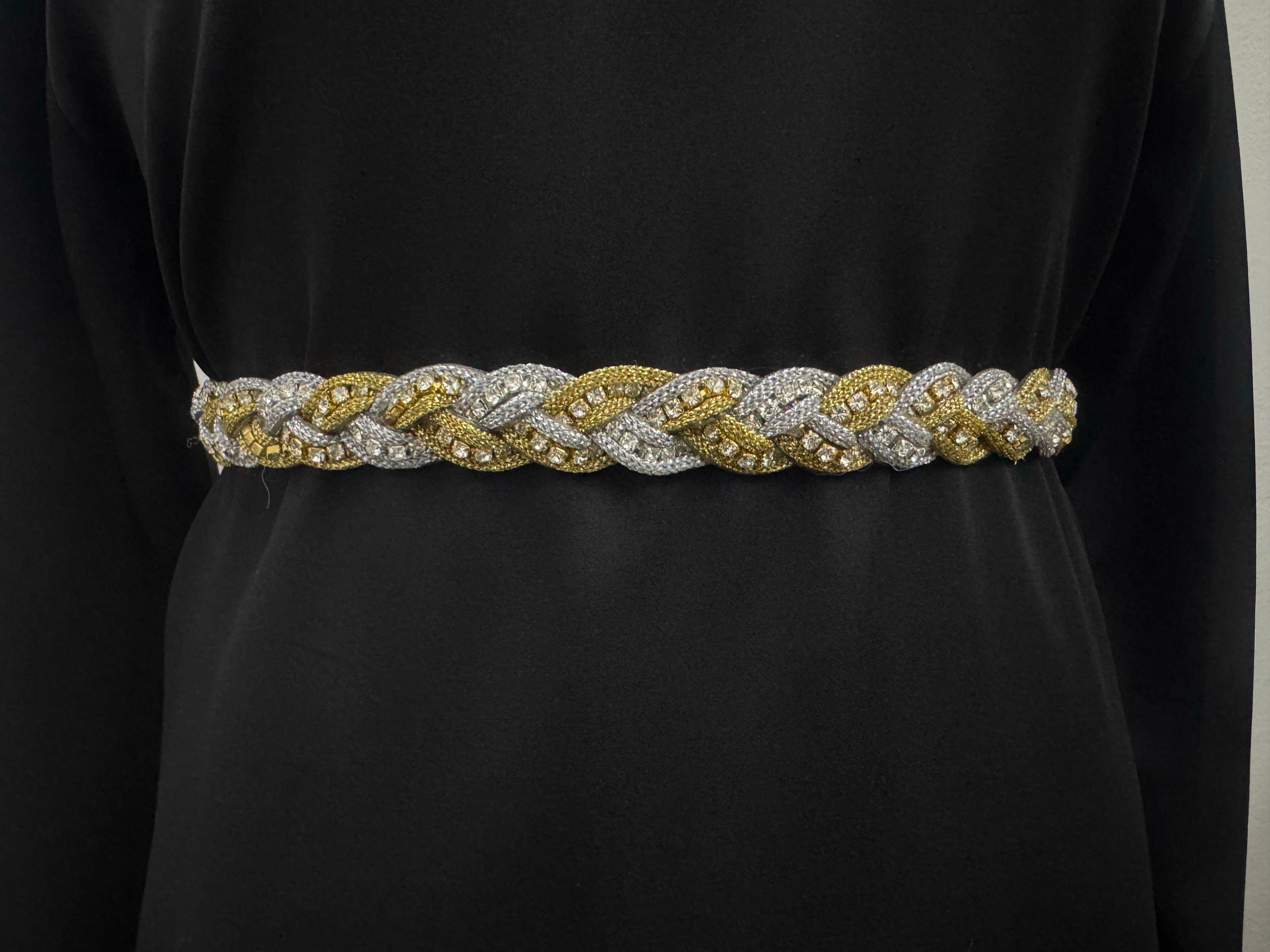 Braided silver*gold  belt