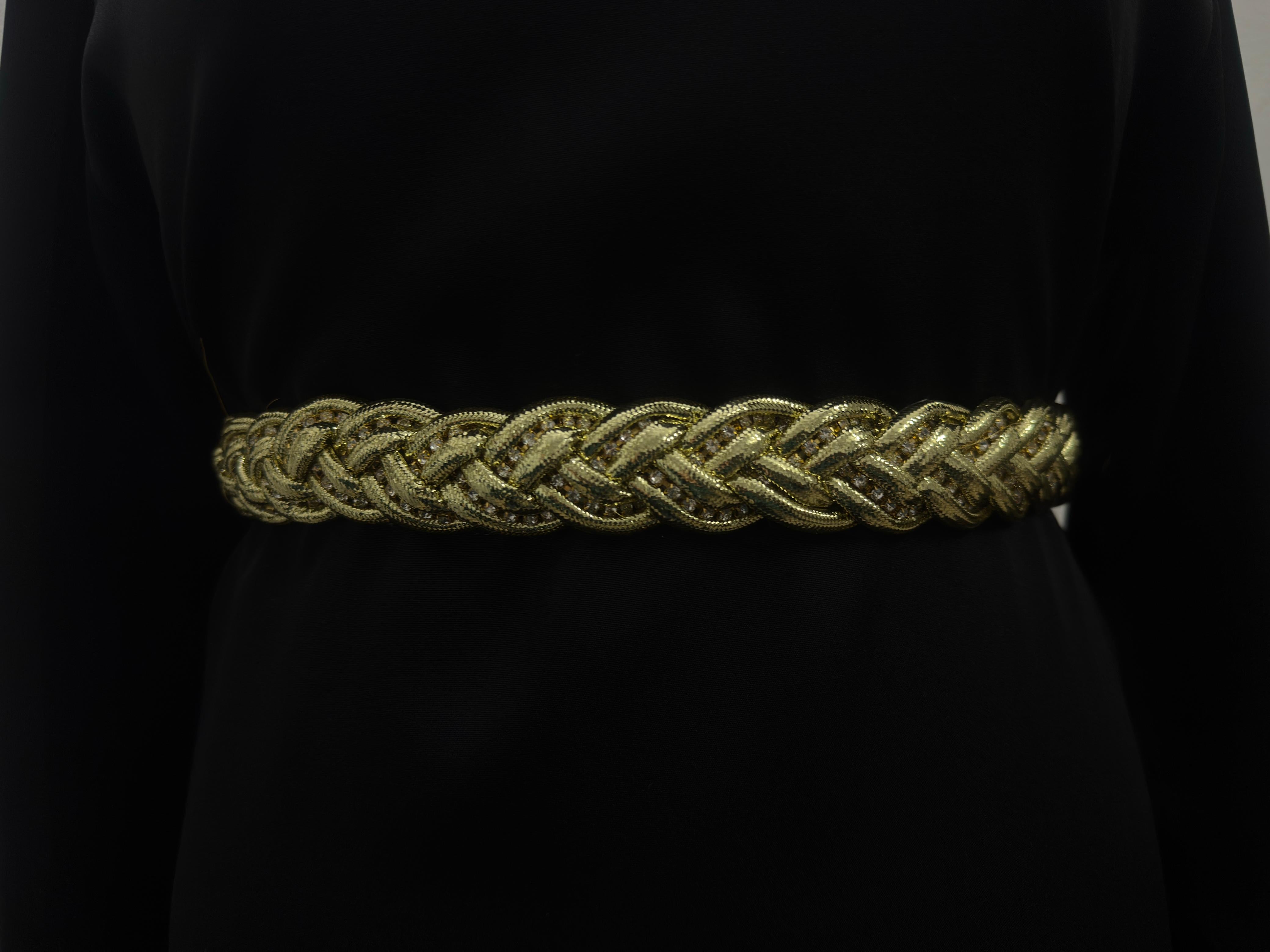 Braided light gold belt