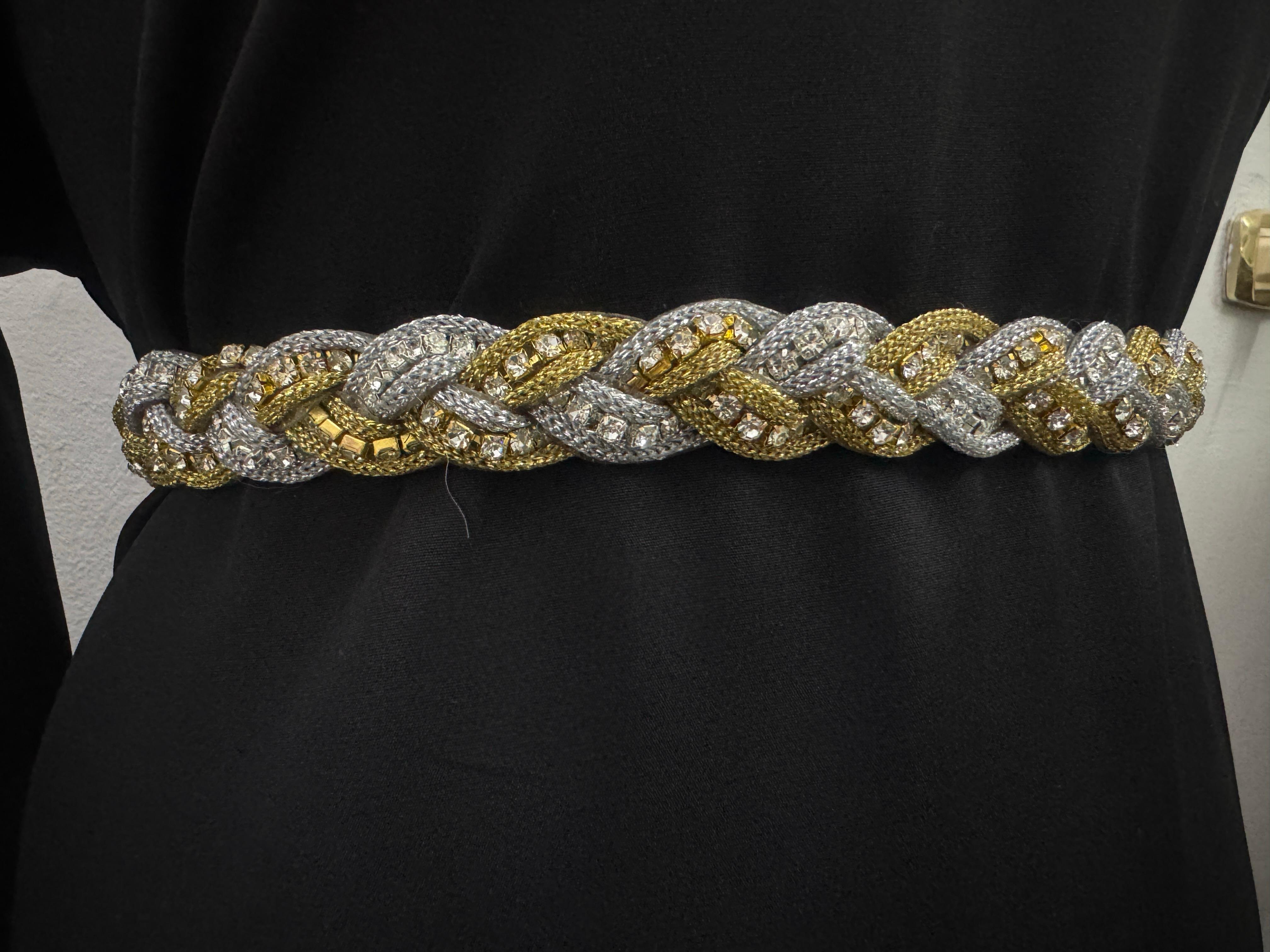 Braided silver*gold  belt
