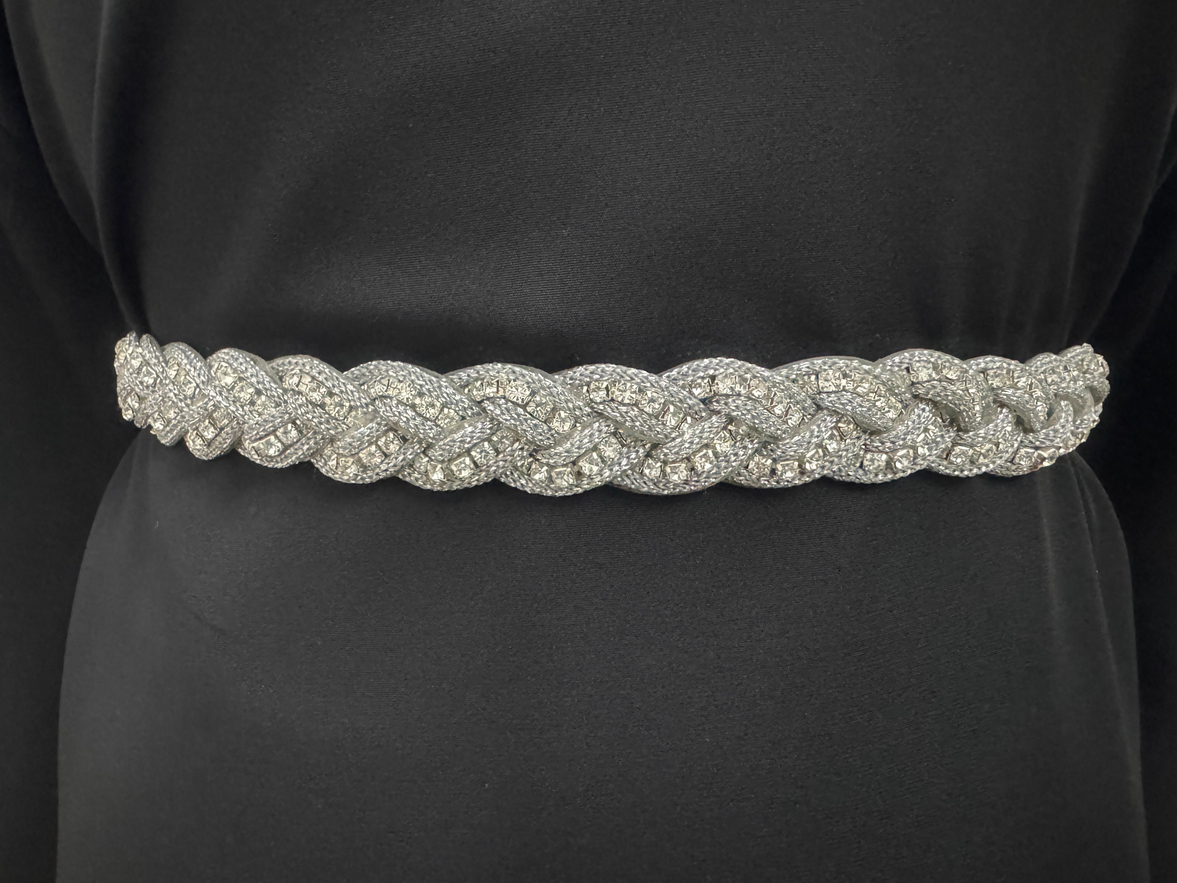 Braided silver belt