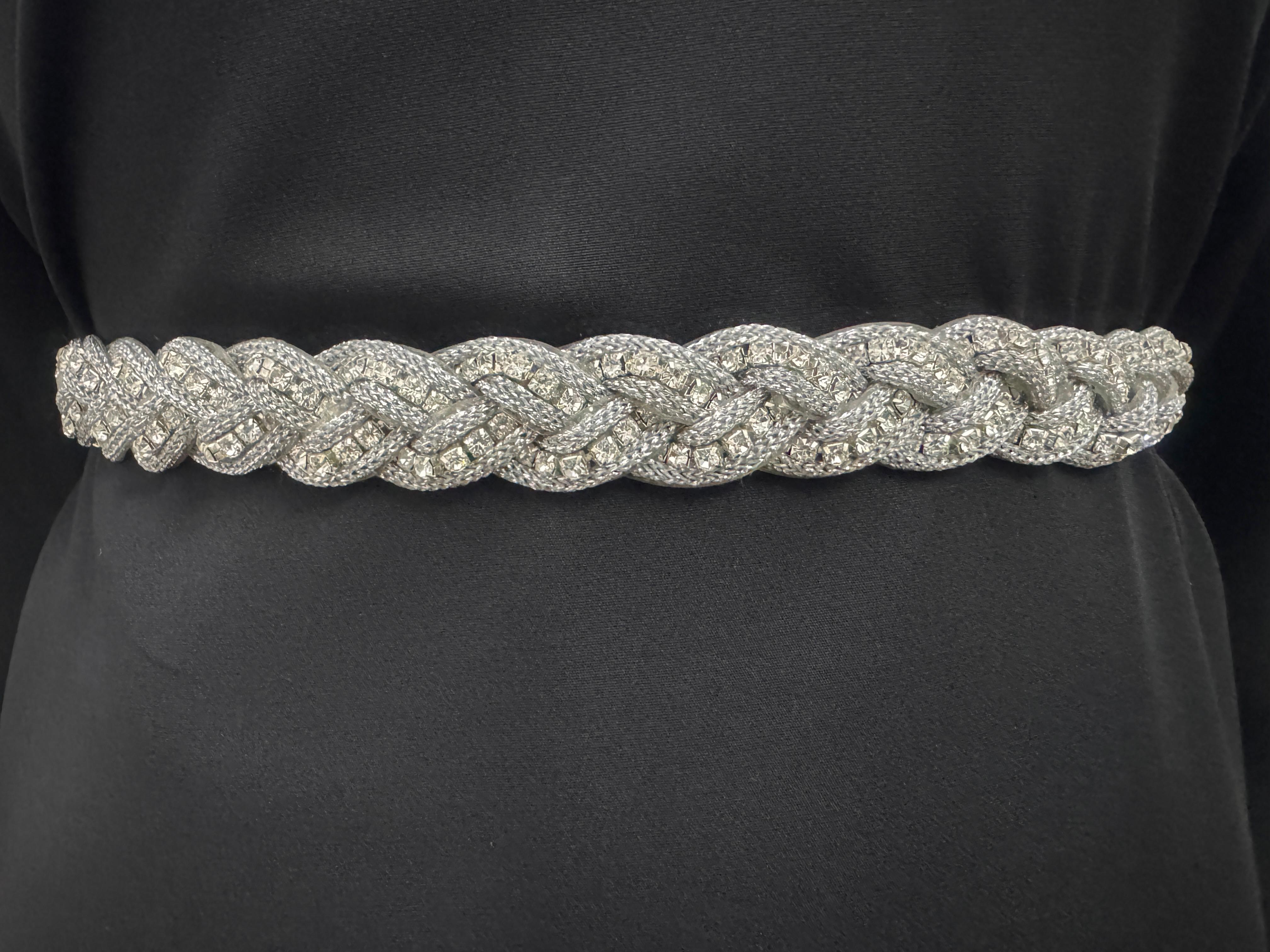 Braided silver belt