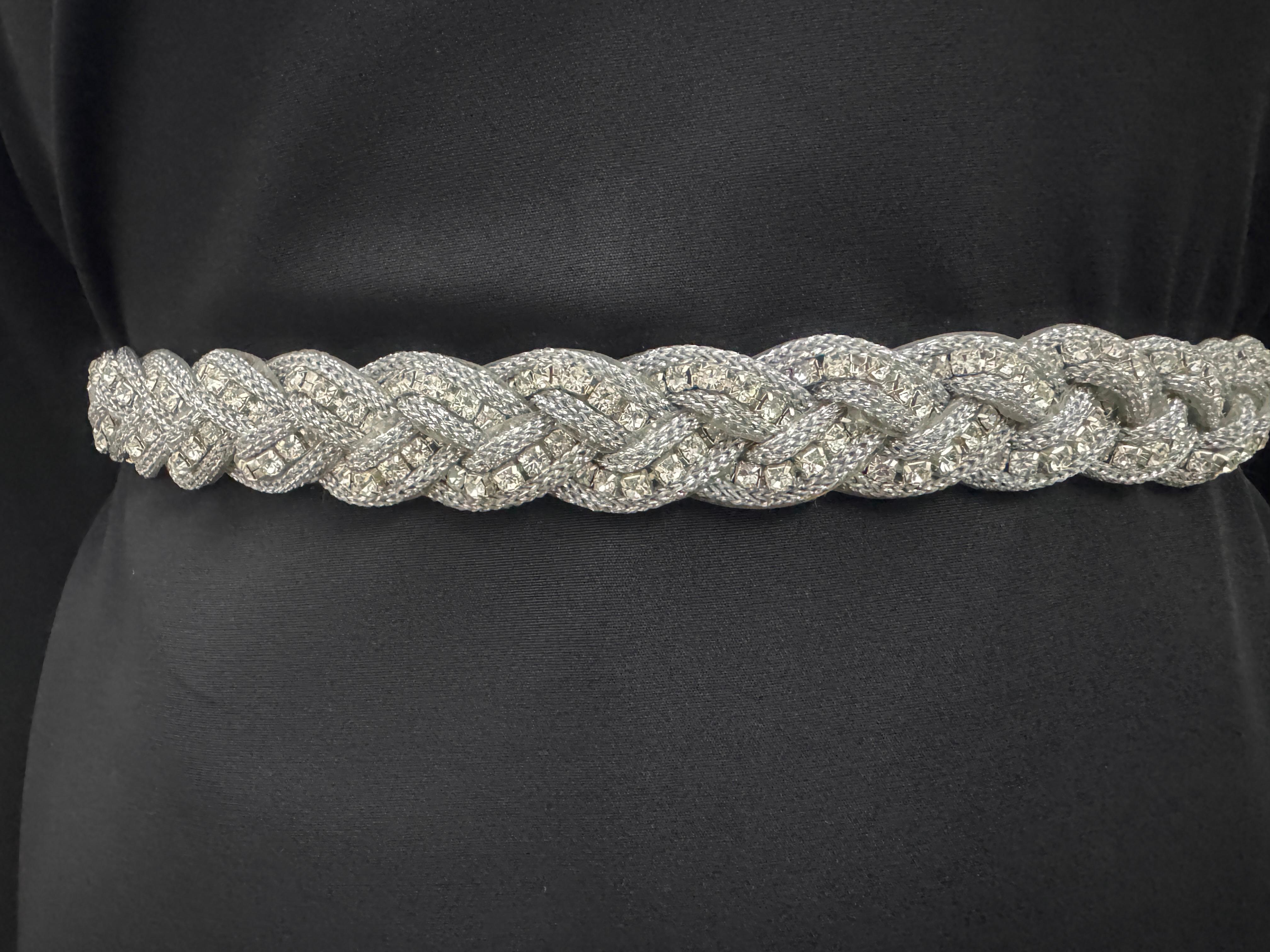 Braided silver belt