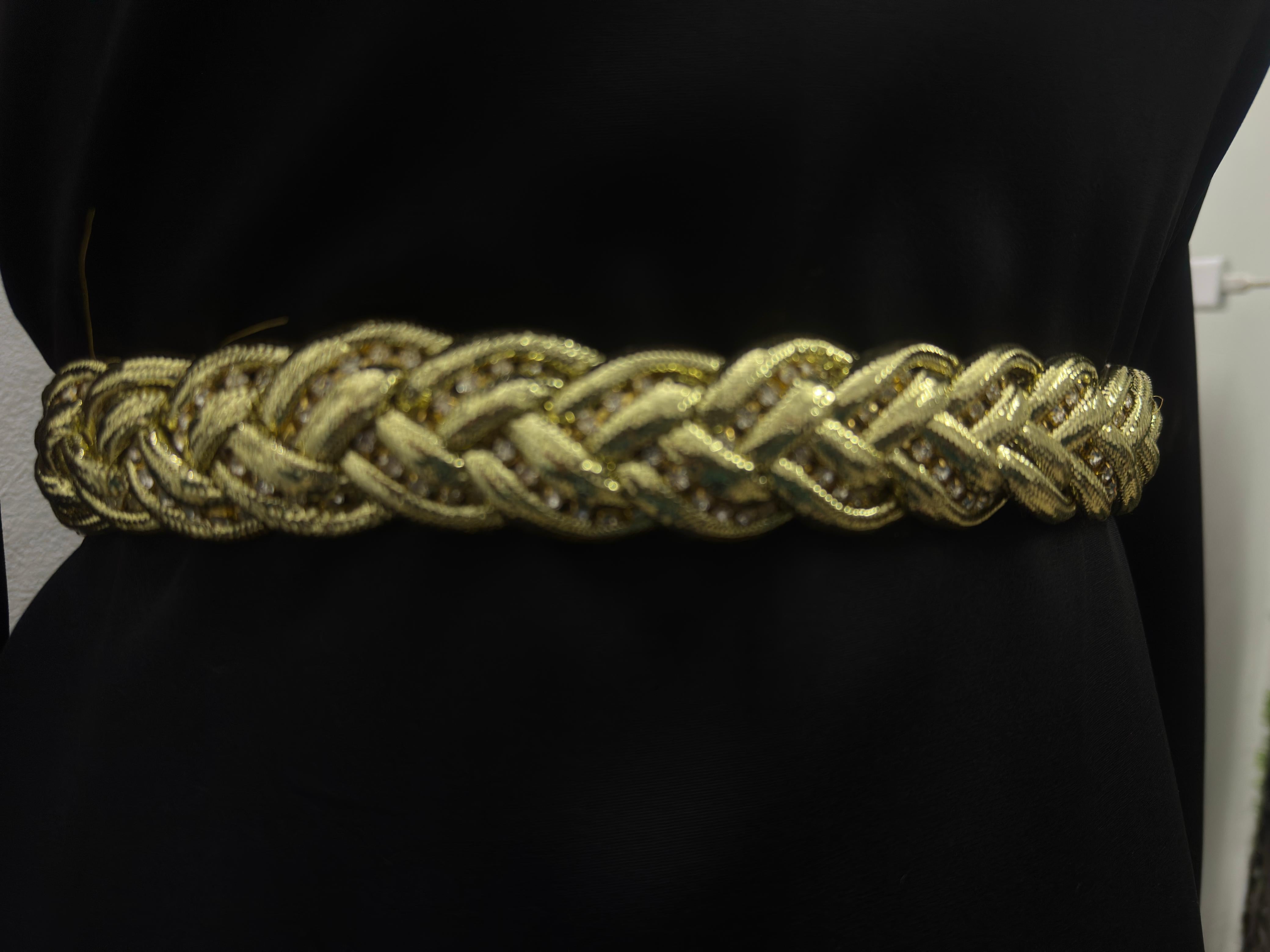 Braided light gold belt