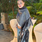Florina Embroidery Scarf _ Gray