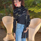Florina Embroidery Scarf _ Black