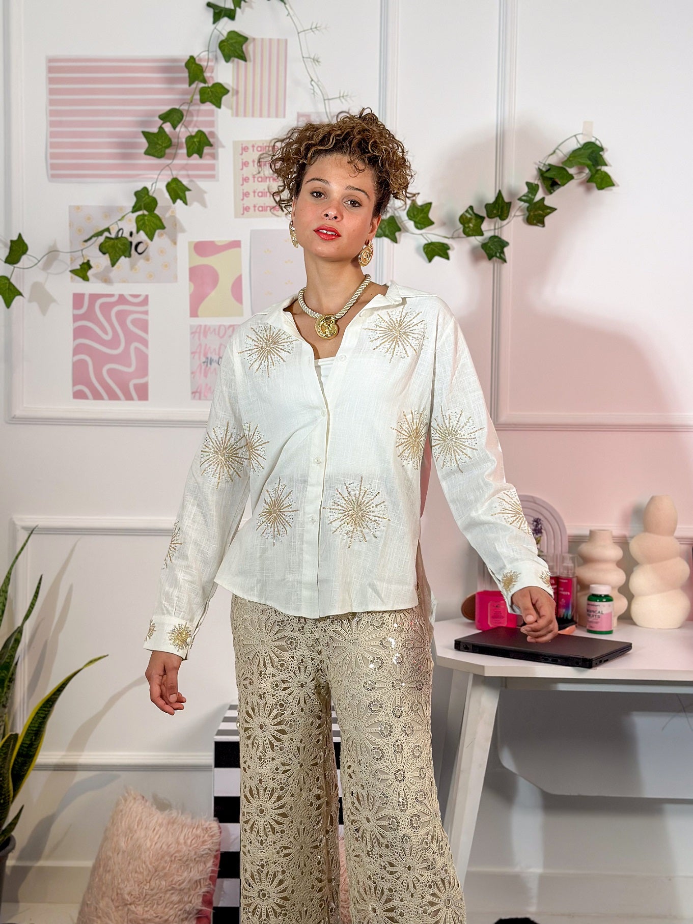 Viola jubayr Embroiderey pants