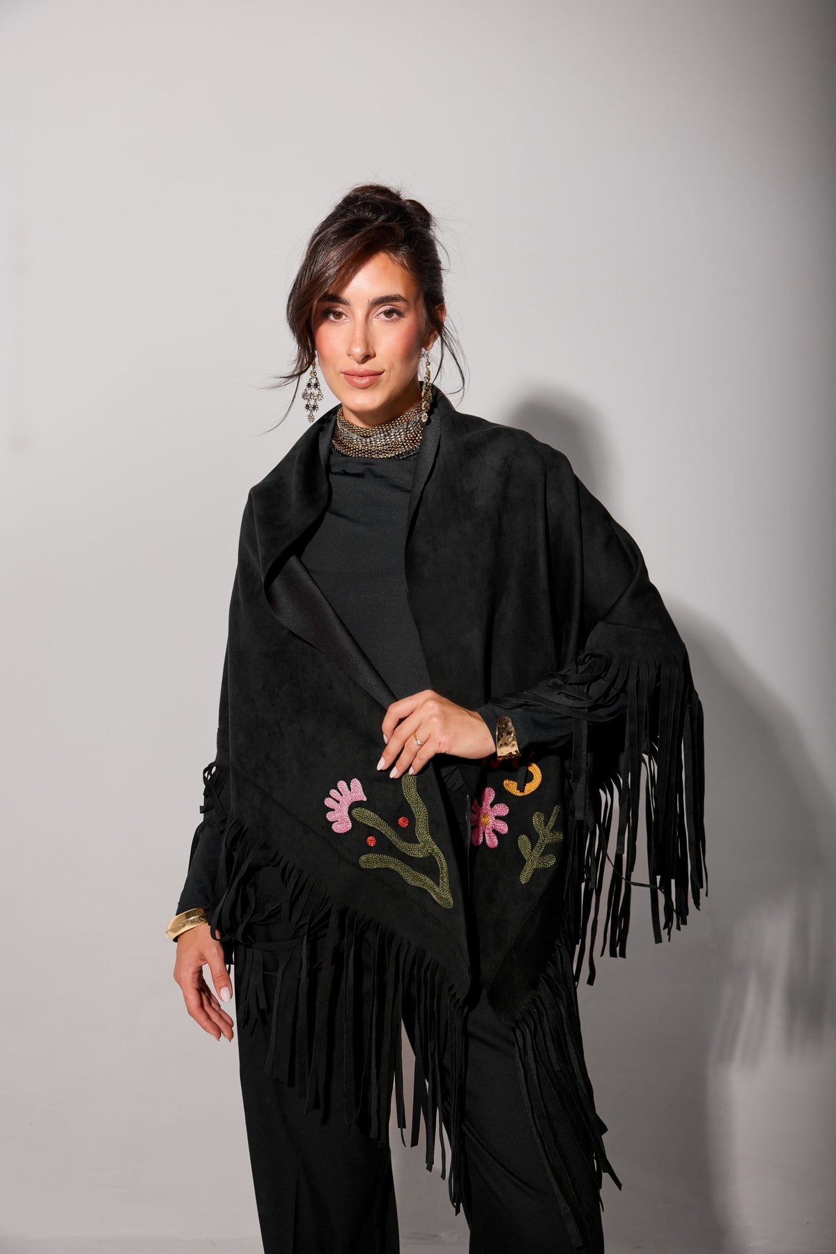Petal SCARF -Black