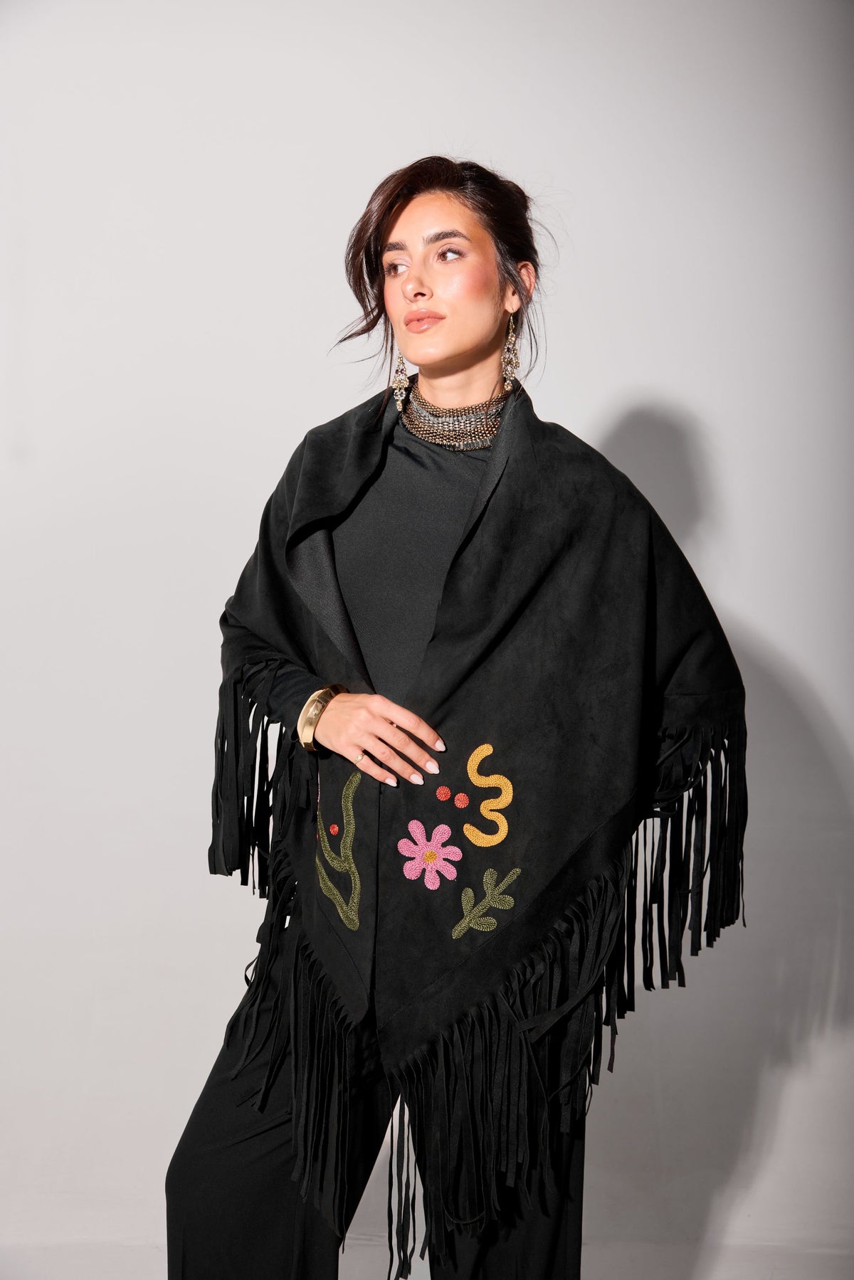 Petal SCARF -Black