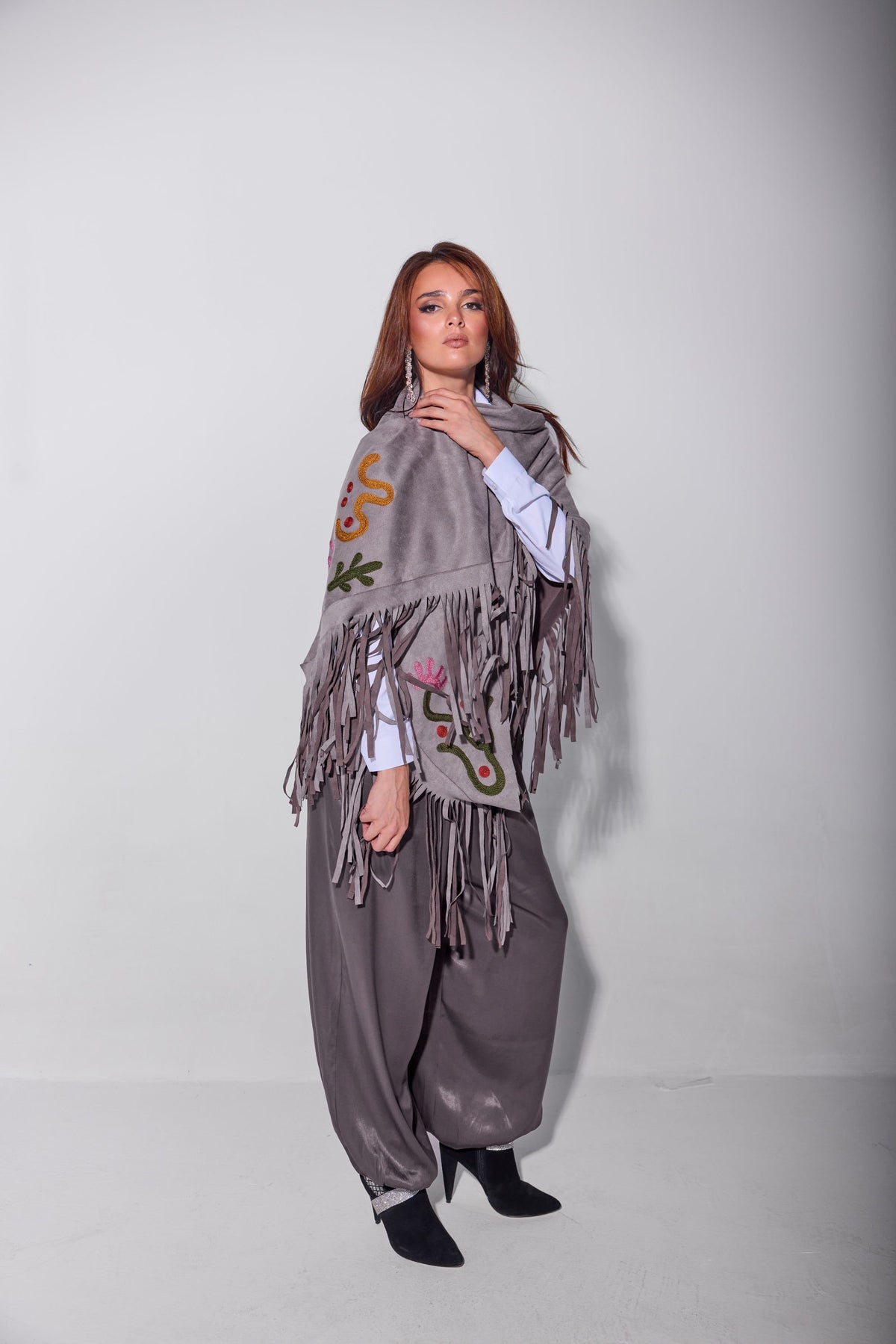 Petal SCARF -Gray