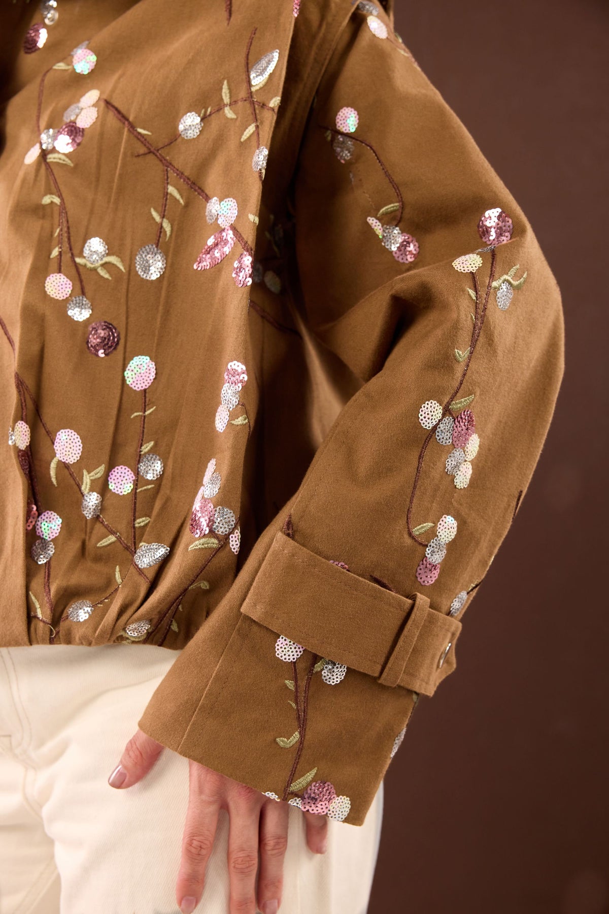 FLEUR JACKET -Brown
