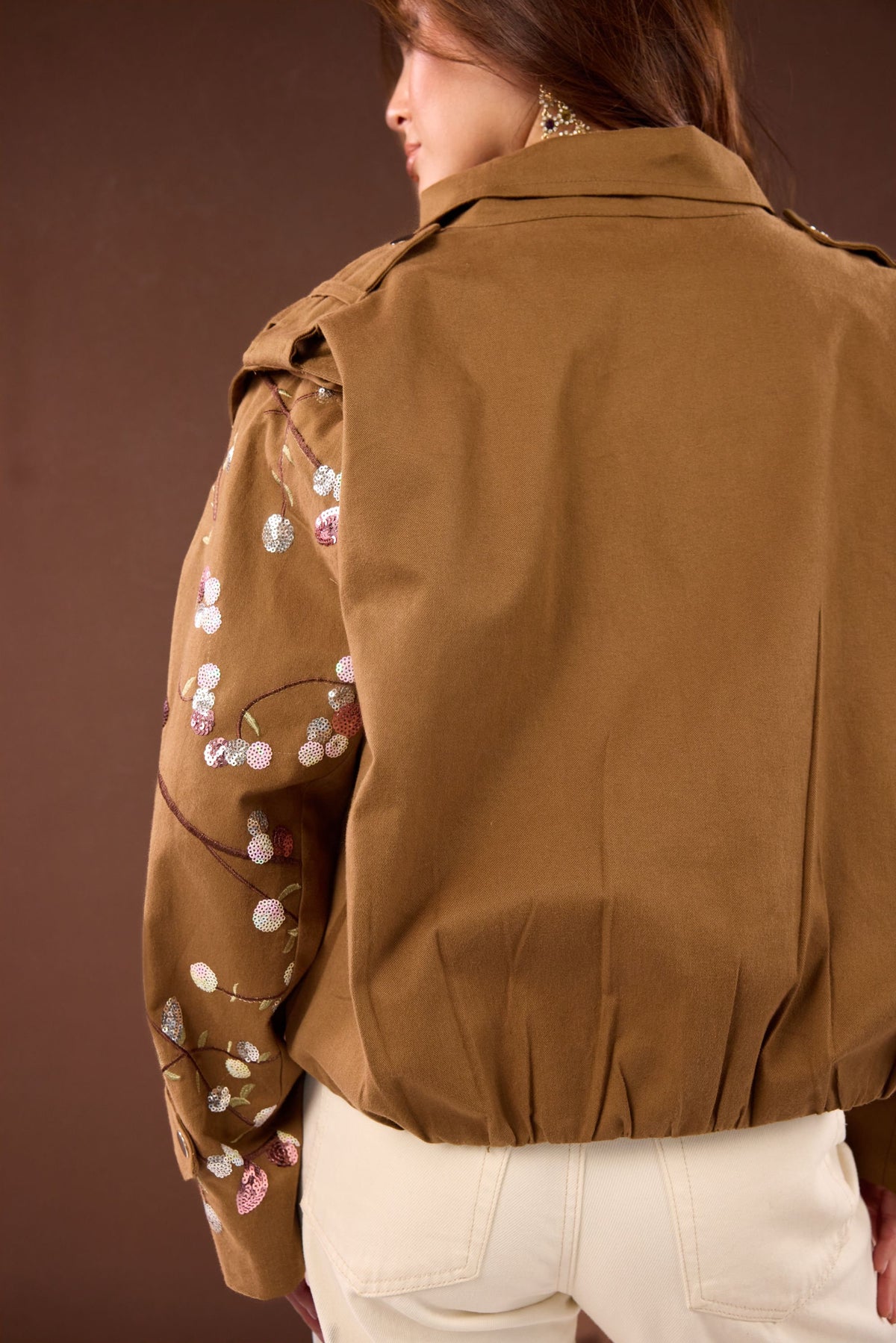 FLEUR JACKET -Brown