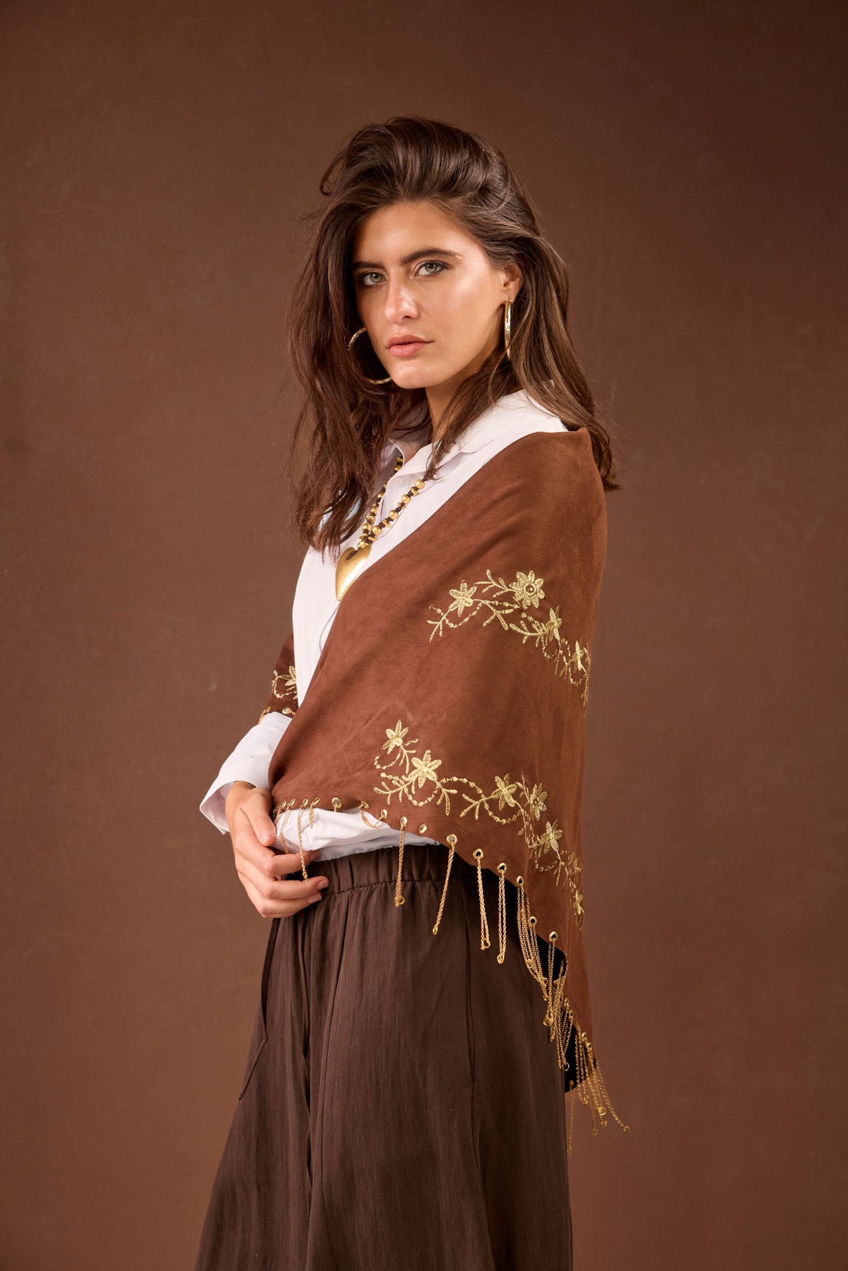 Hazel SCARF -Brown