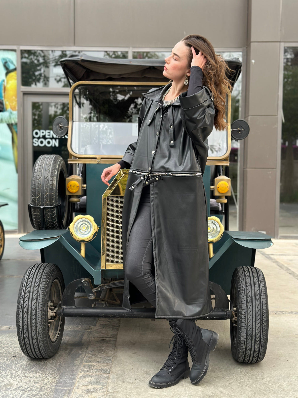 Idole coat with zipper